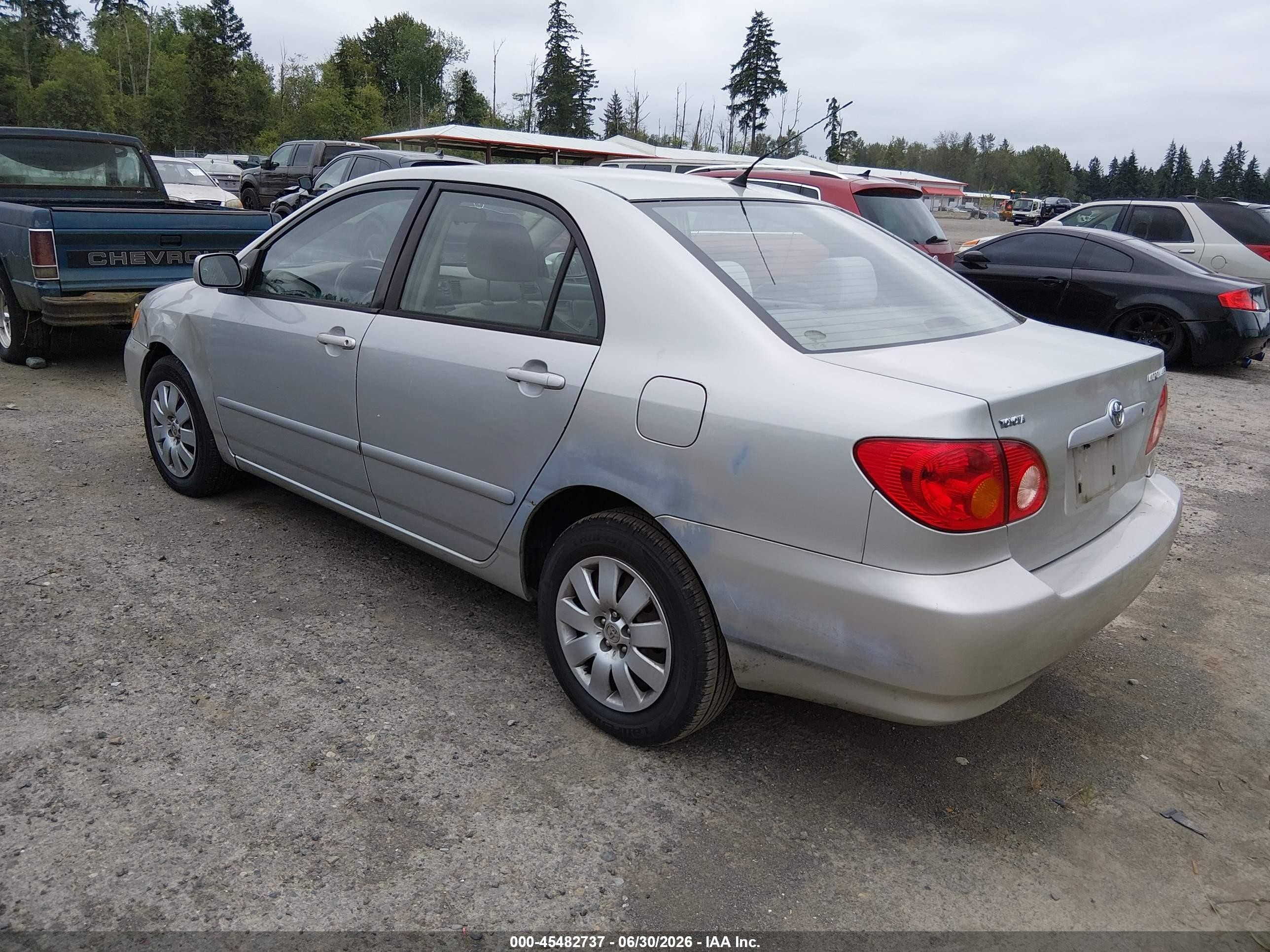 2004 Toyota Corolla Le Silver vin: 2T1BR32E84C268847