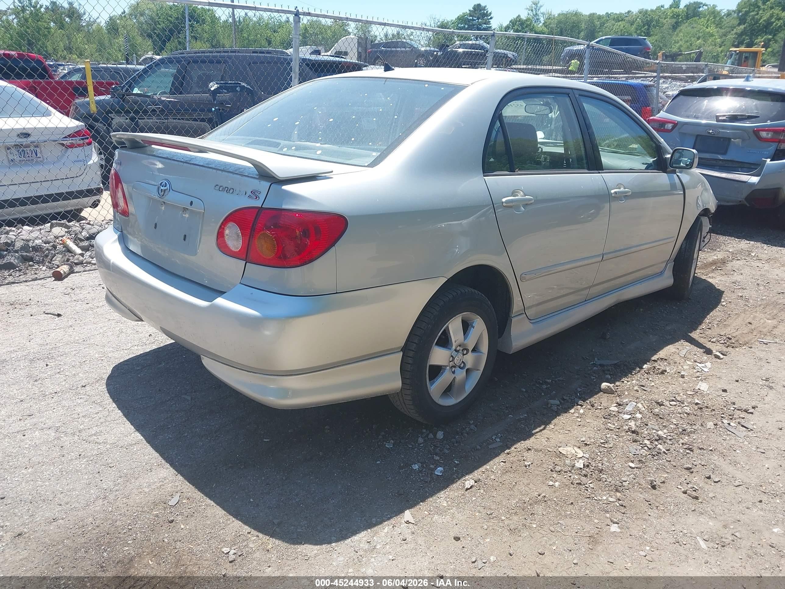 2004 Toyota Corolla S Silver vin: 2T1BR32E84C299869
