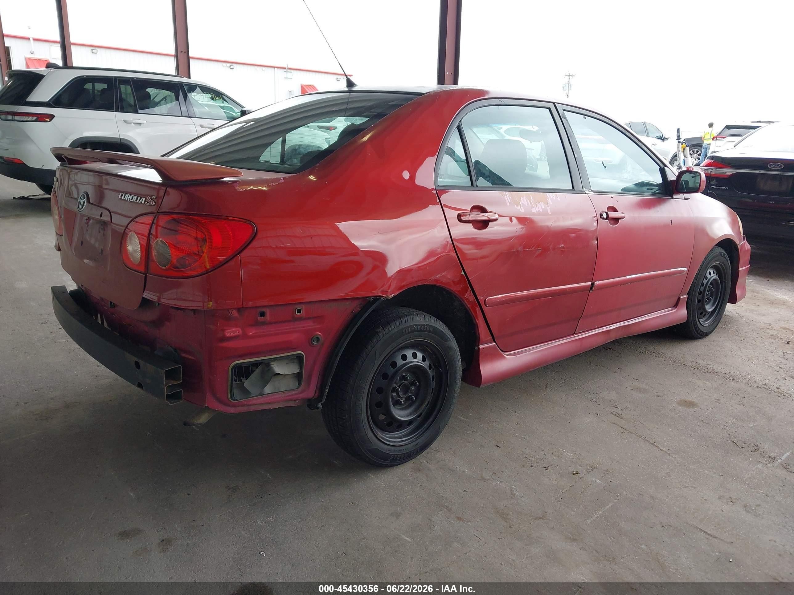 2005 Toyota Corolla S Red vin: 2T1BR32E85C323038