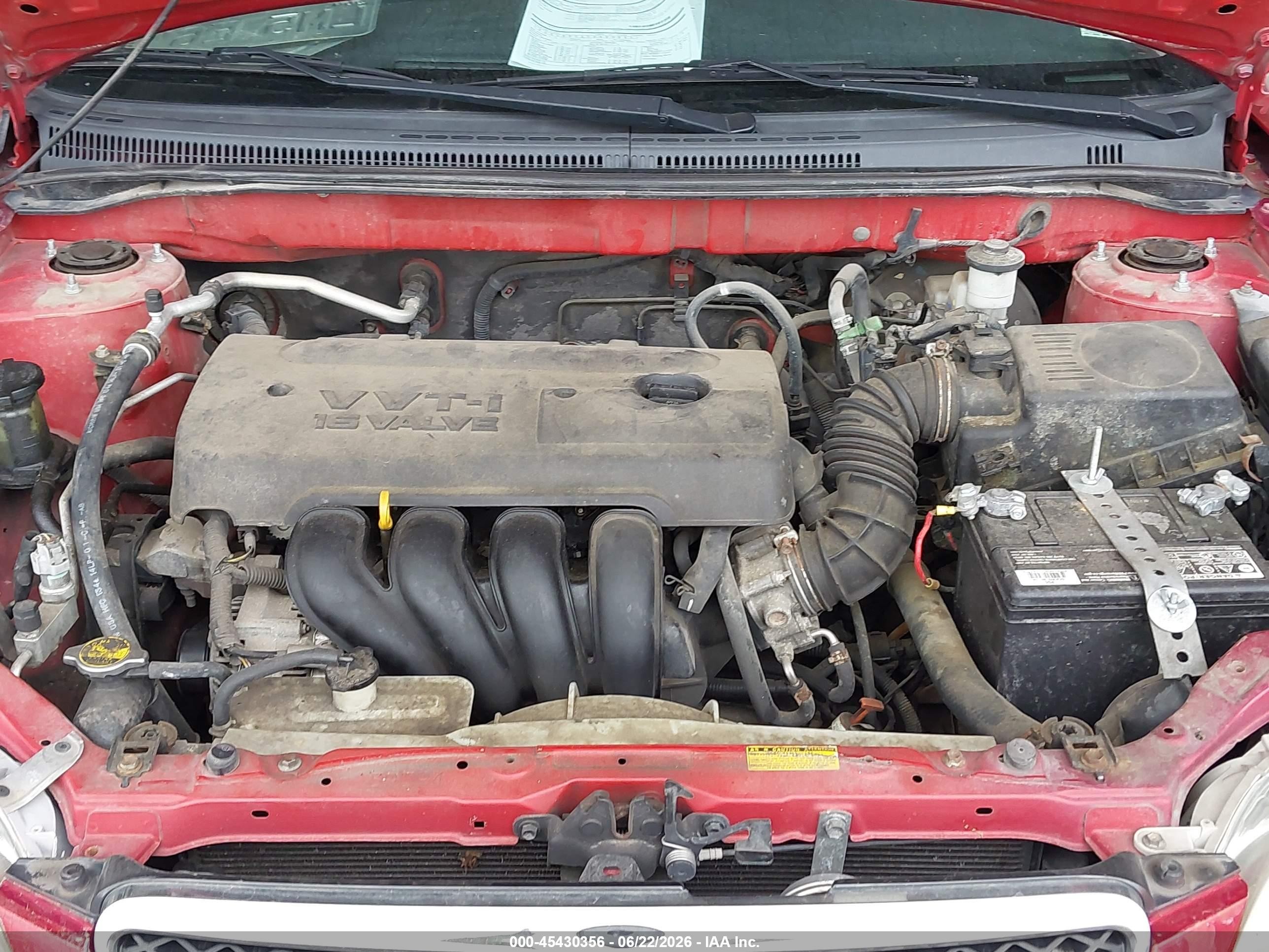 2005 Toyota Corolla S Red vin: 2T1BR32E85C323038