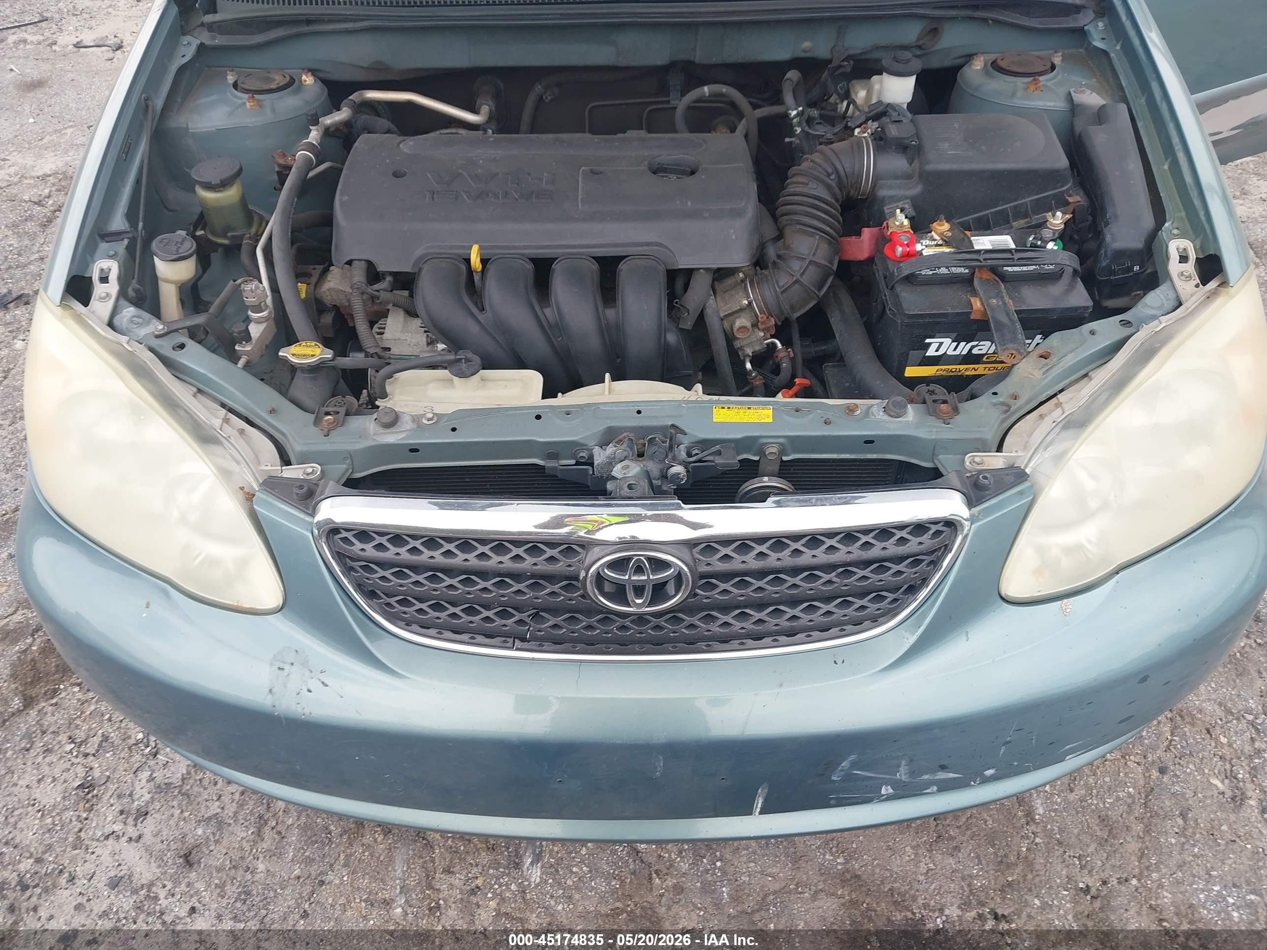 2005 Toyota Corolla Le Turquoise vin: 2T1BR32E85C380646