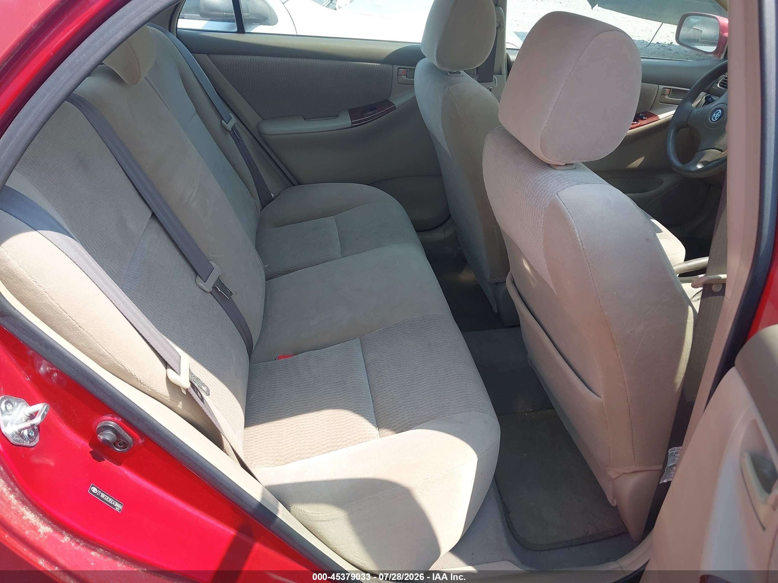 2005 Toyota Corolla Le Burgundy vin: 2T1BR32E85C438464