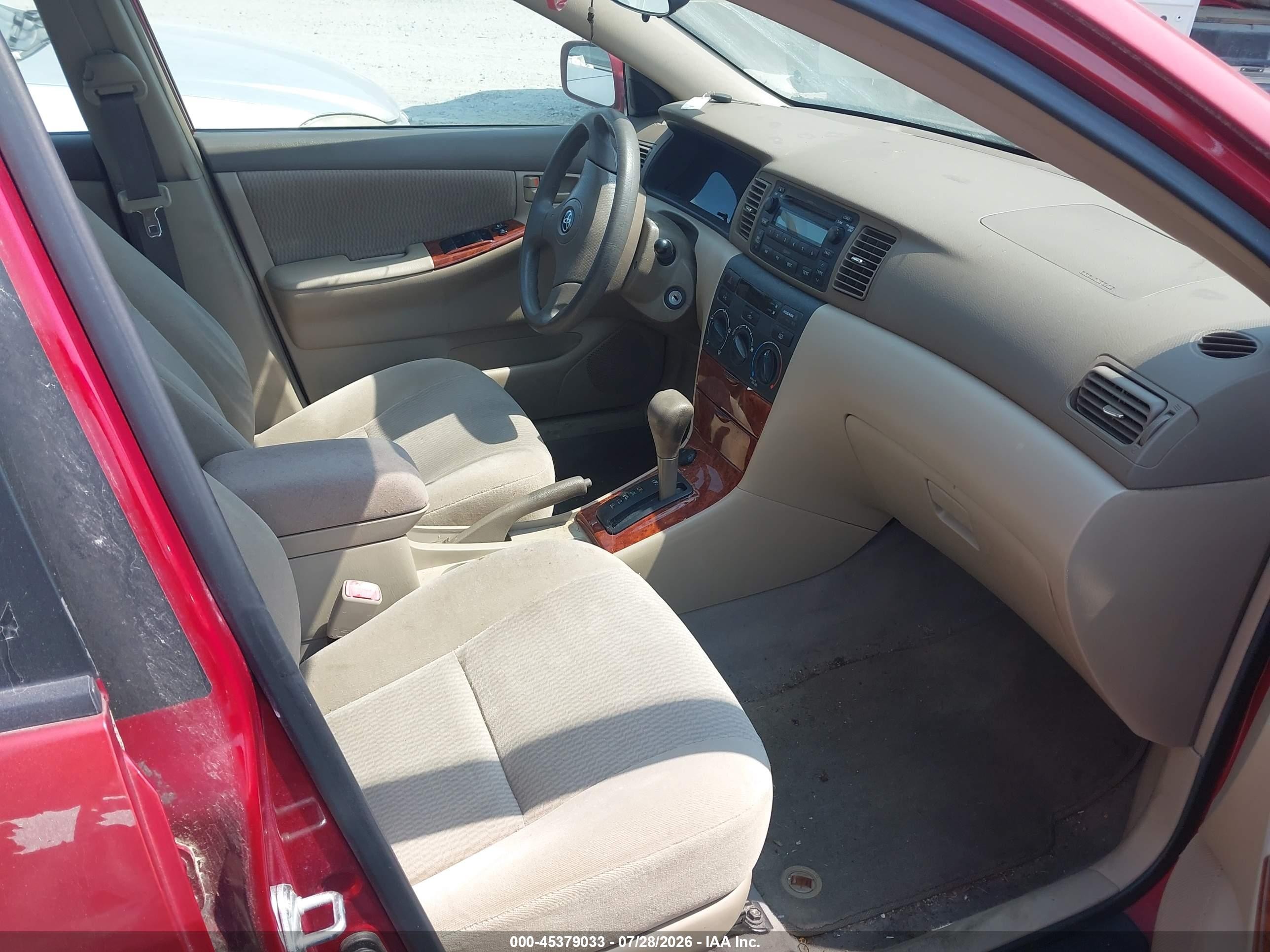 2005 Toyota Corolla Le Burgundy vin: 2T1BR32E85C438464