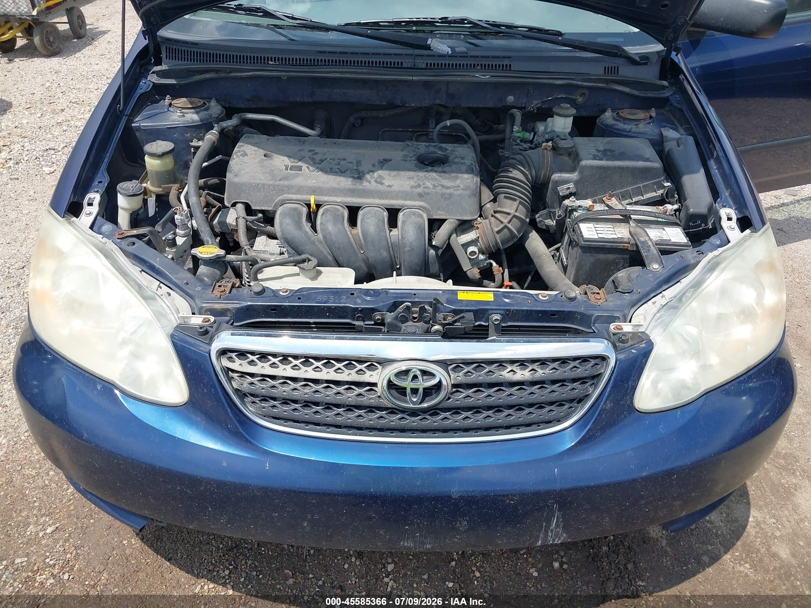2005 Toyota Corolla Ce Dark Blue vin: 2T1BR32E85C496235