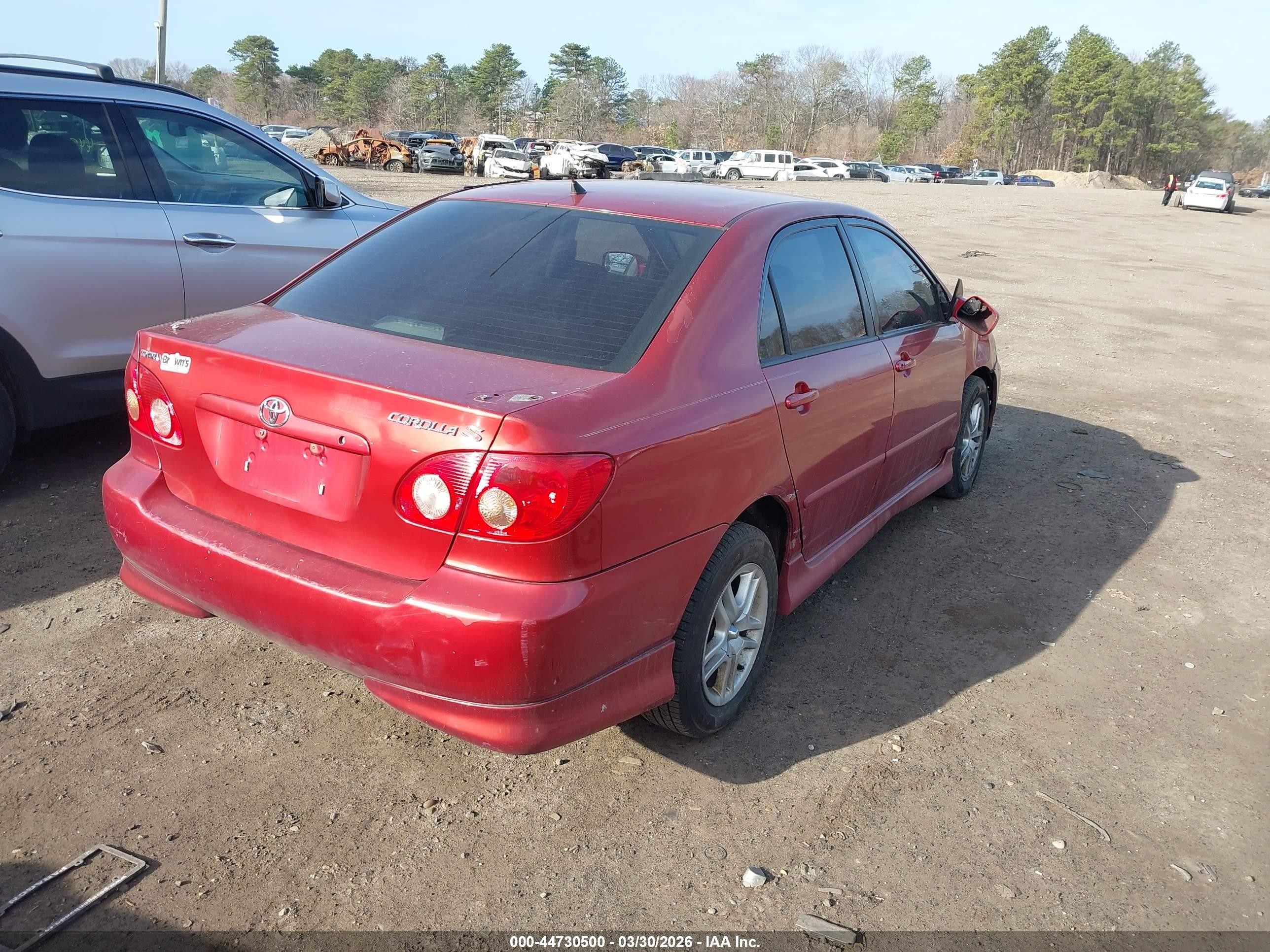 2006 Toyota Corolla S Red vin: 2T1BR32E86C559609