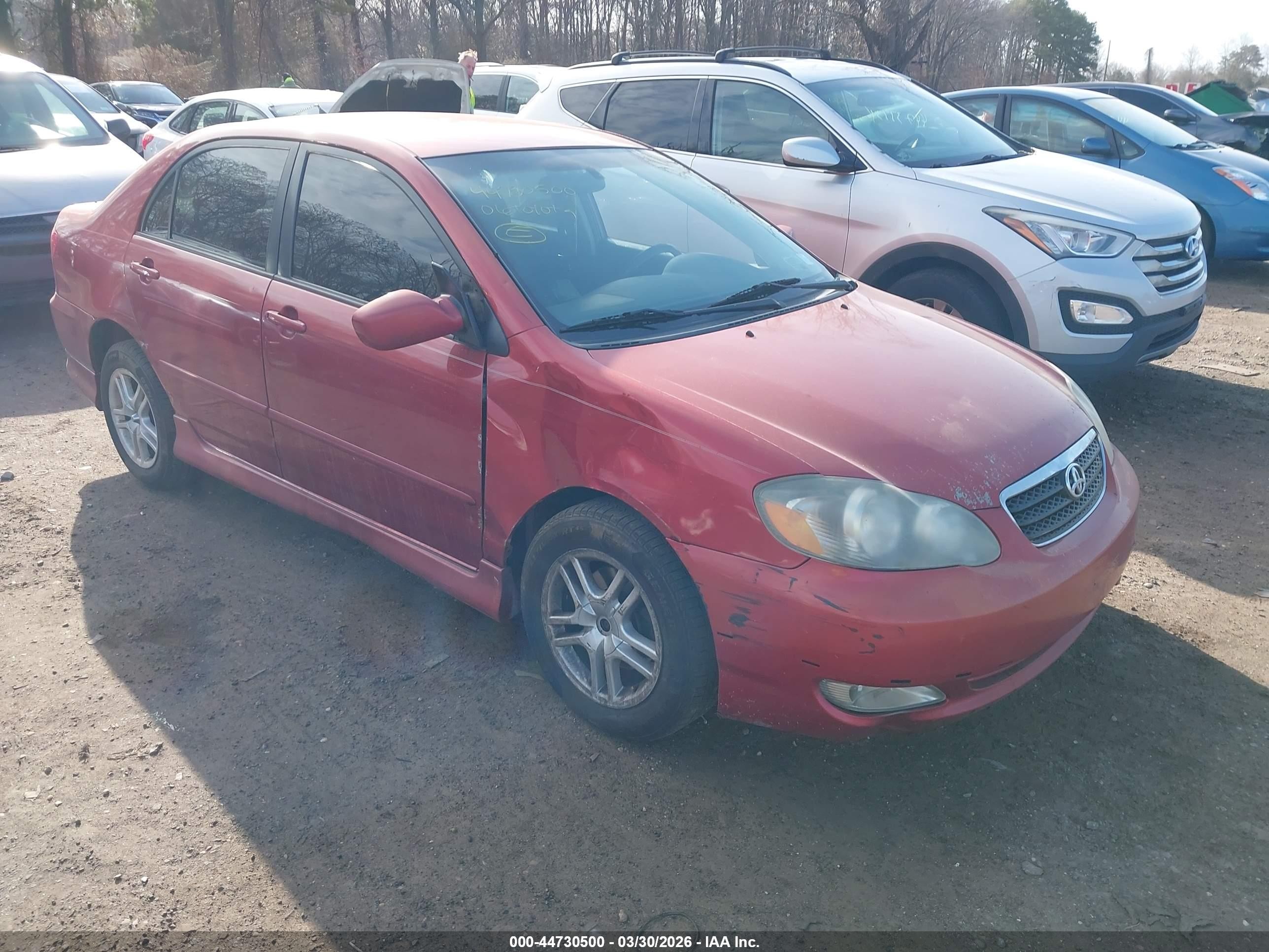 2006 Toyota Corolla S Red vin: 2T1BR32E86C559609