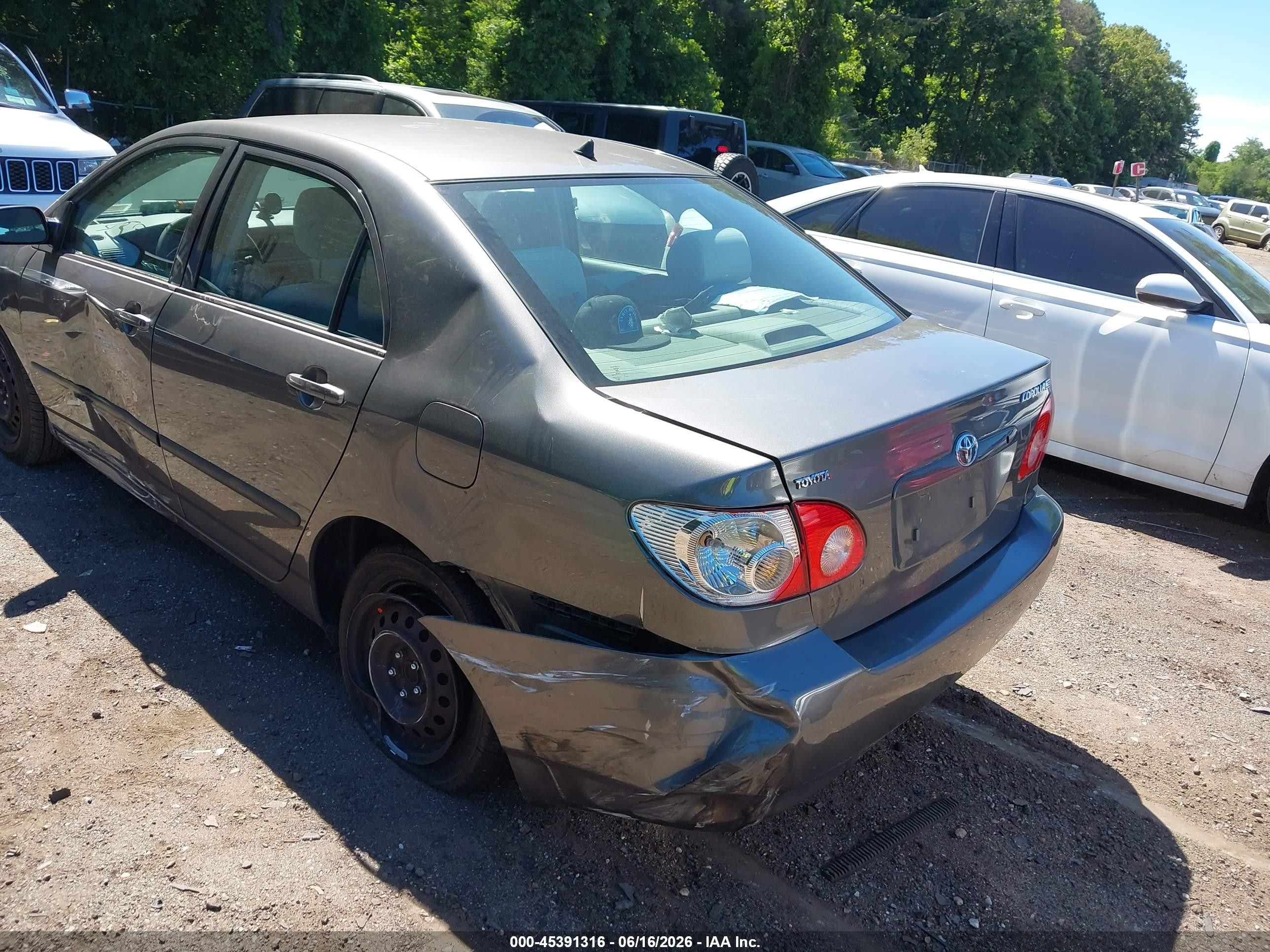 2006 Toyota Corolla Ce Gray vin: 2T1BR32E86C593033