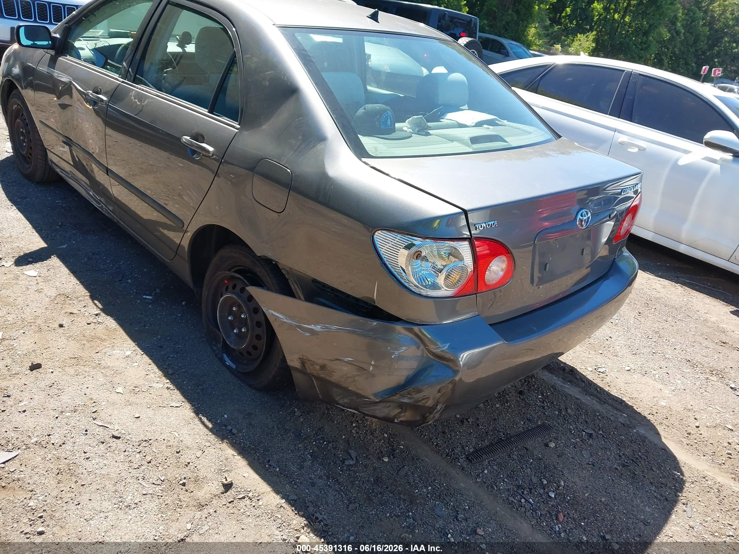 2006 Toyota Corolla Ce Gray vin: 2T1BR32E86C593033