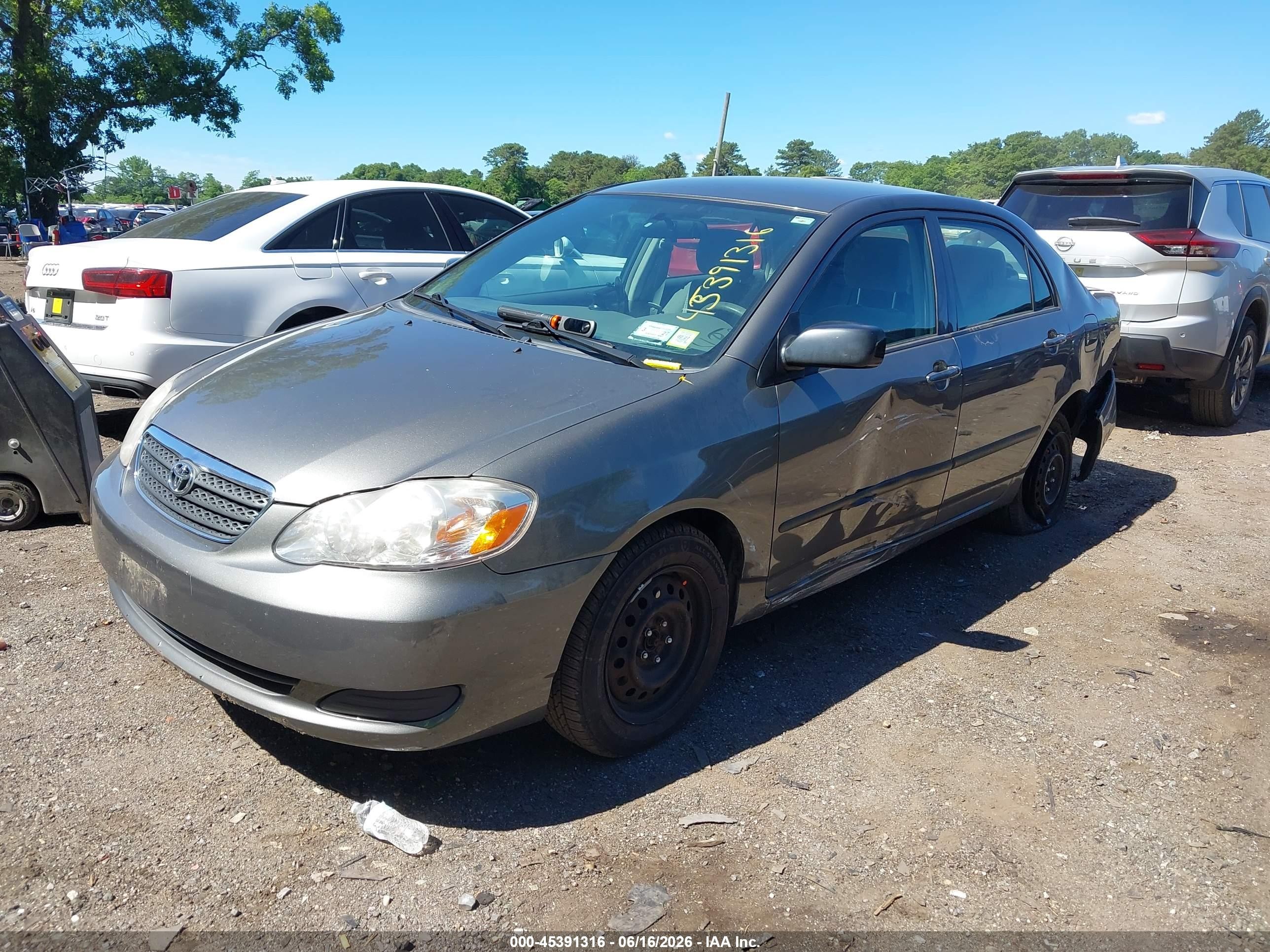 2006 Toyota Corolla Ce Gray vin: 2T1BR32E86C593033