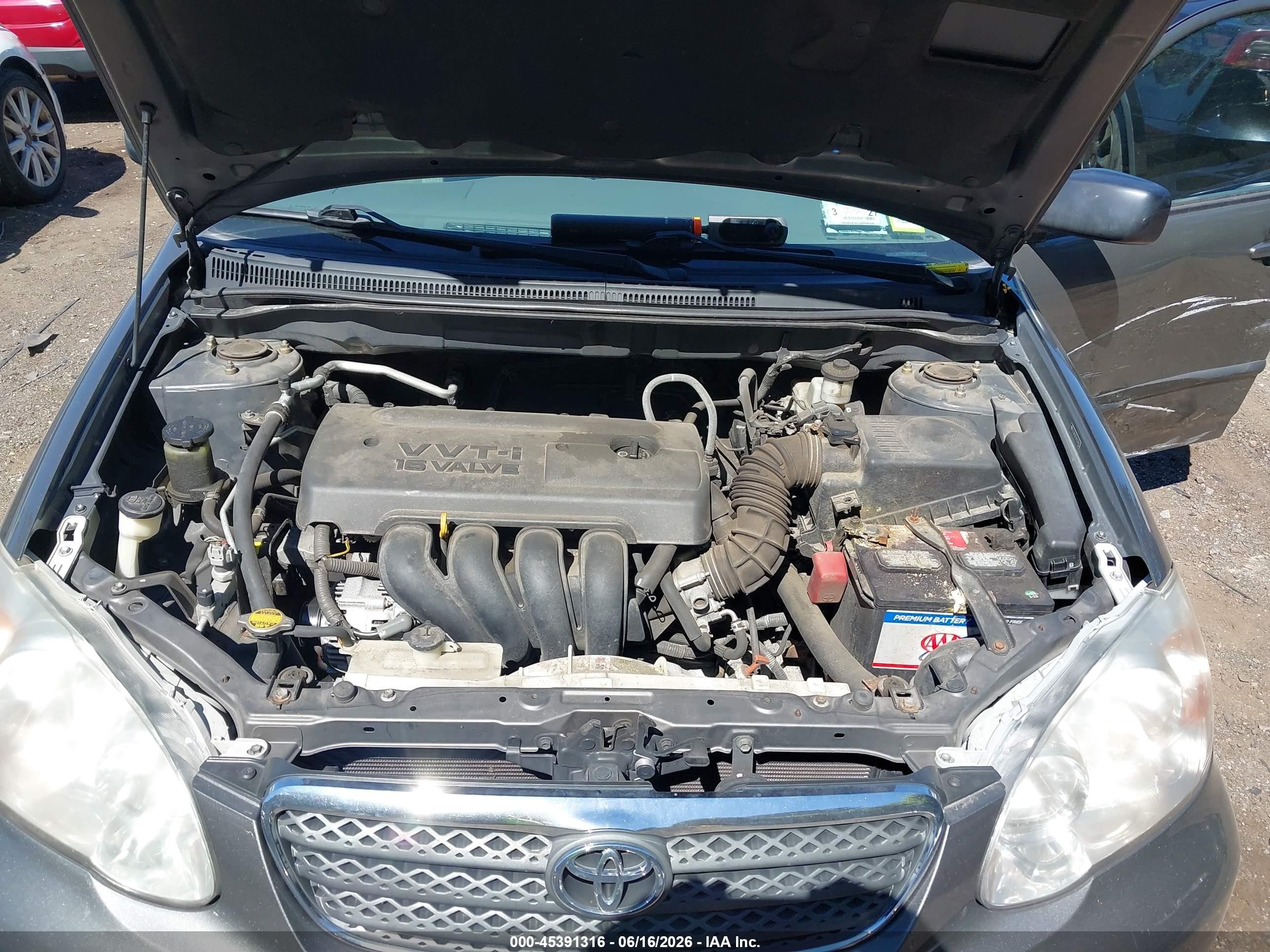 2006 Toyota Corolla Ce Gray vin: 2T1BR32E86C593033