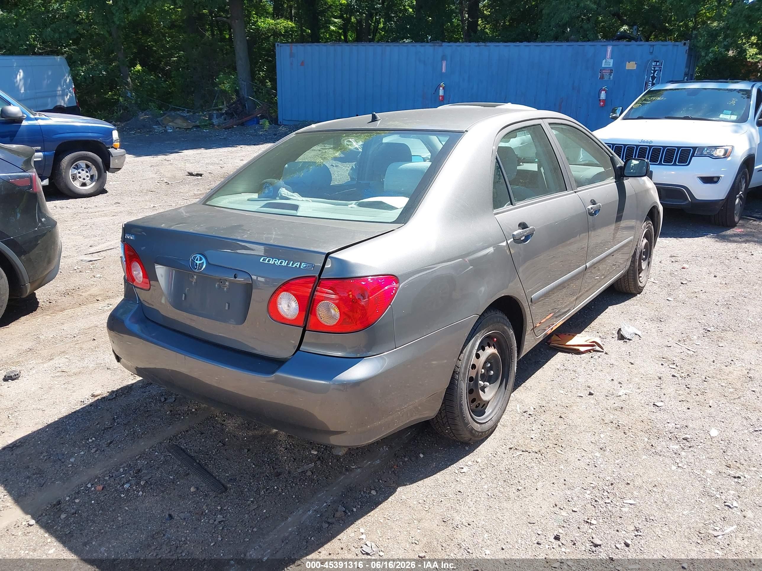 2006 Toyota Corolla Ce Gray vin: 2T1BR32E86C593033