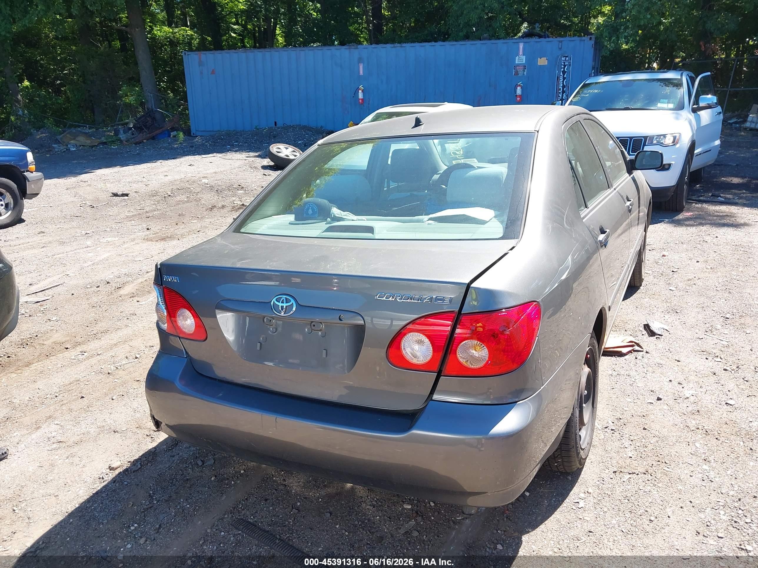 2006 Toyota Corolla Ce Gray vin: 2T1BR32E86C593033