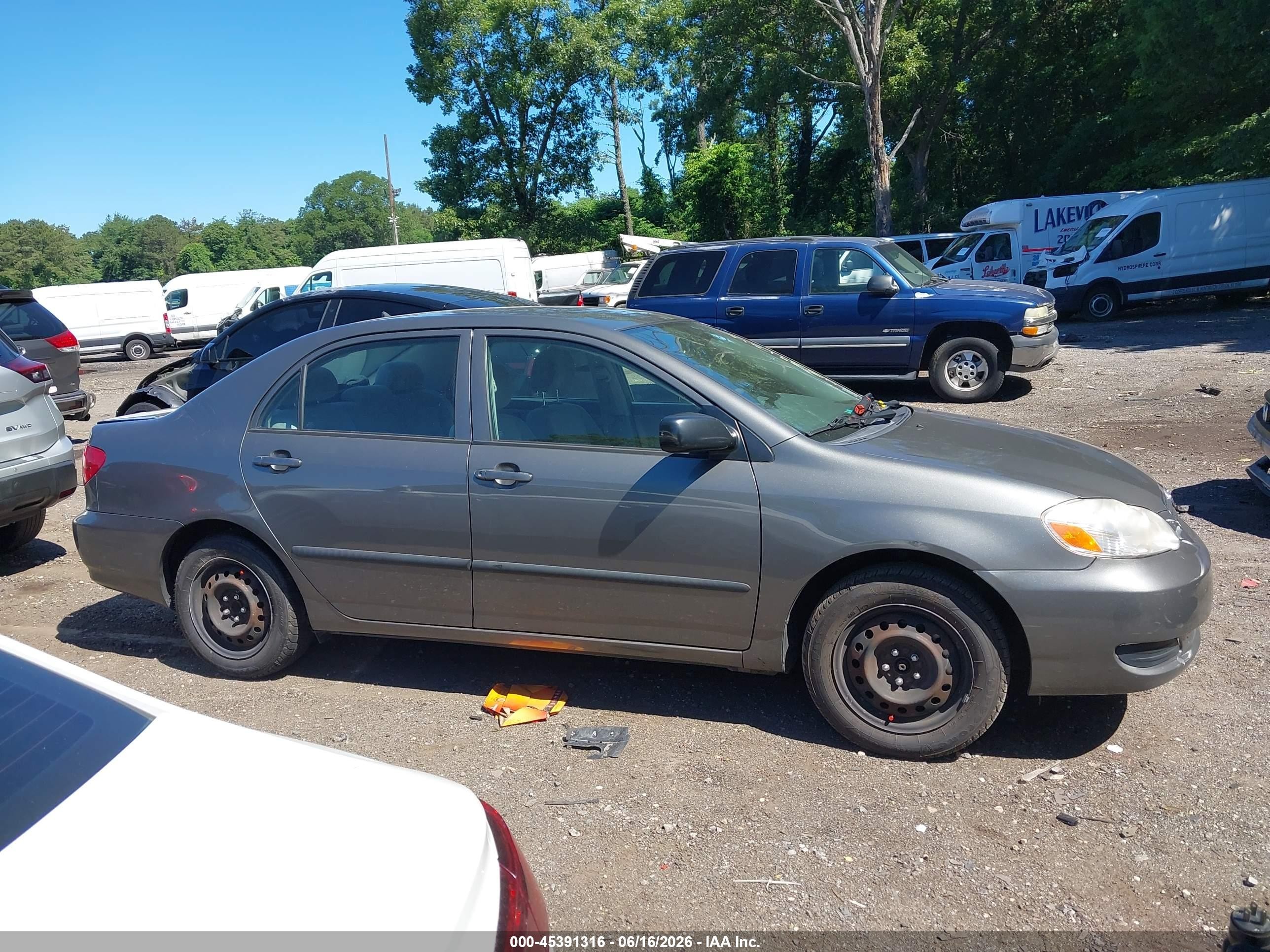 2006 Toyota Corolla Ce Gray vin: 2T1BR32E86C593033
