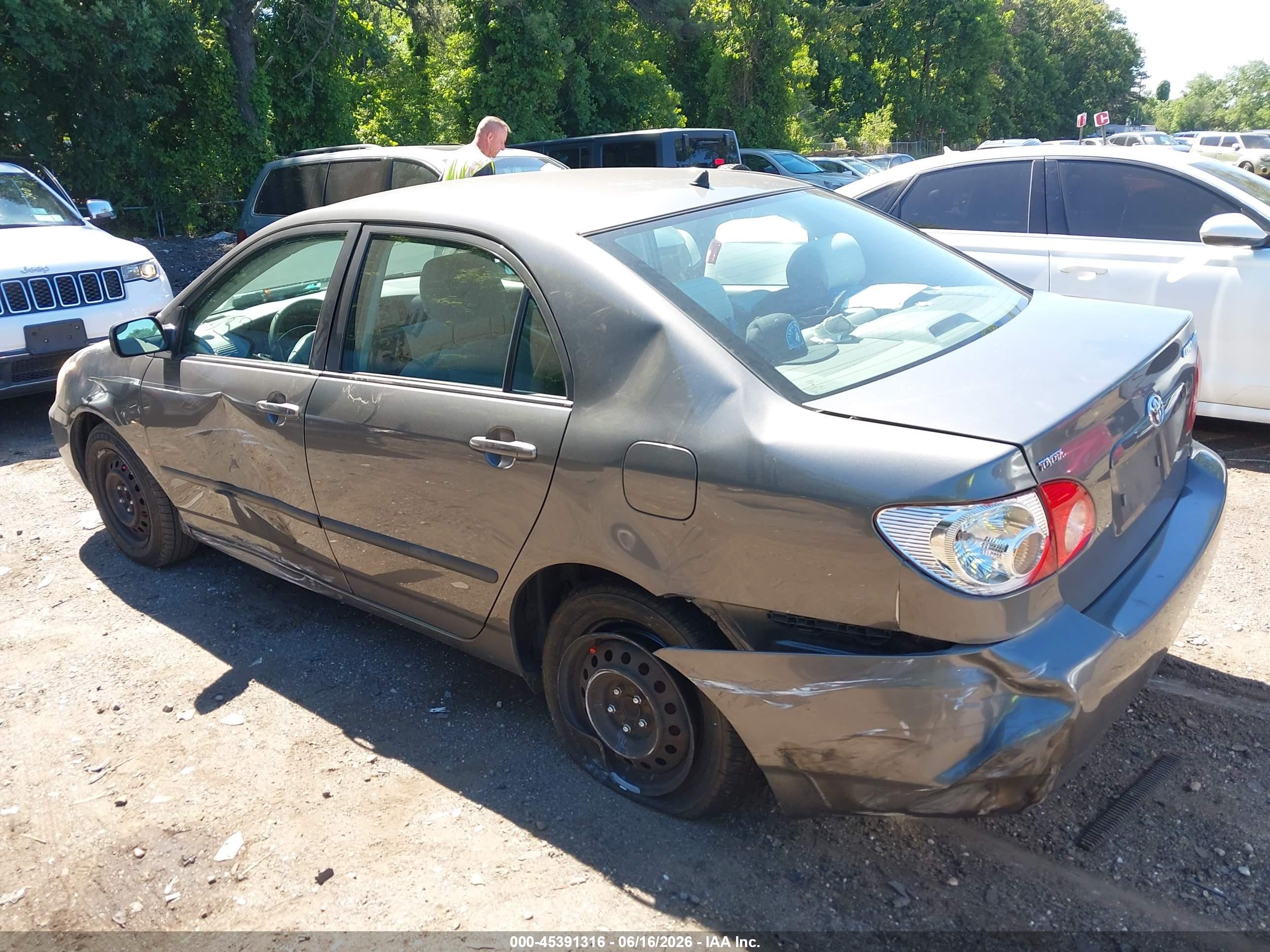 2006 Toyota Corolla Ce Gray vin: 2T1BR32E86C593033