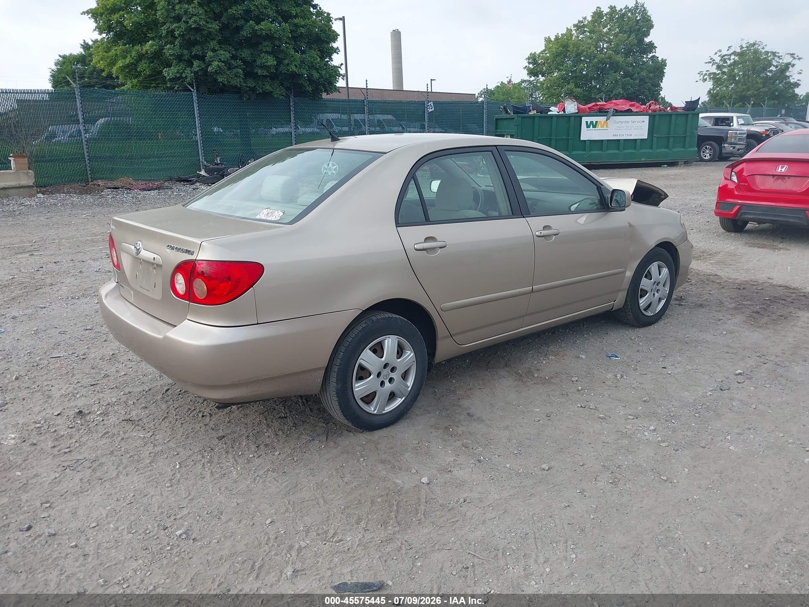 2006 Toyota Corolla Le Tan vin: 2T1BR32E86C698767