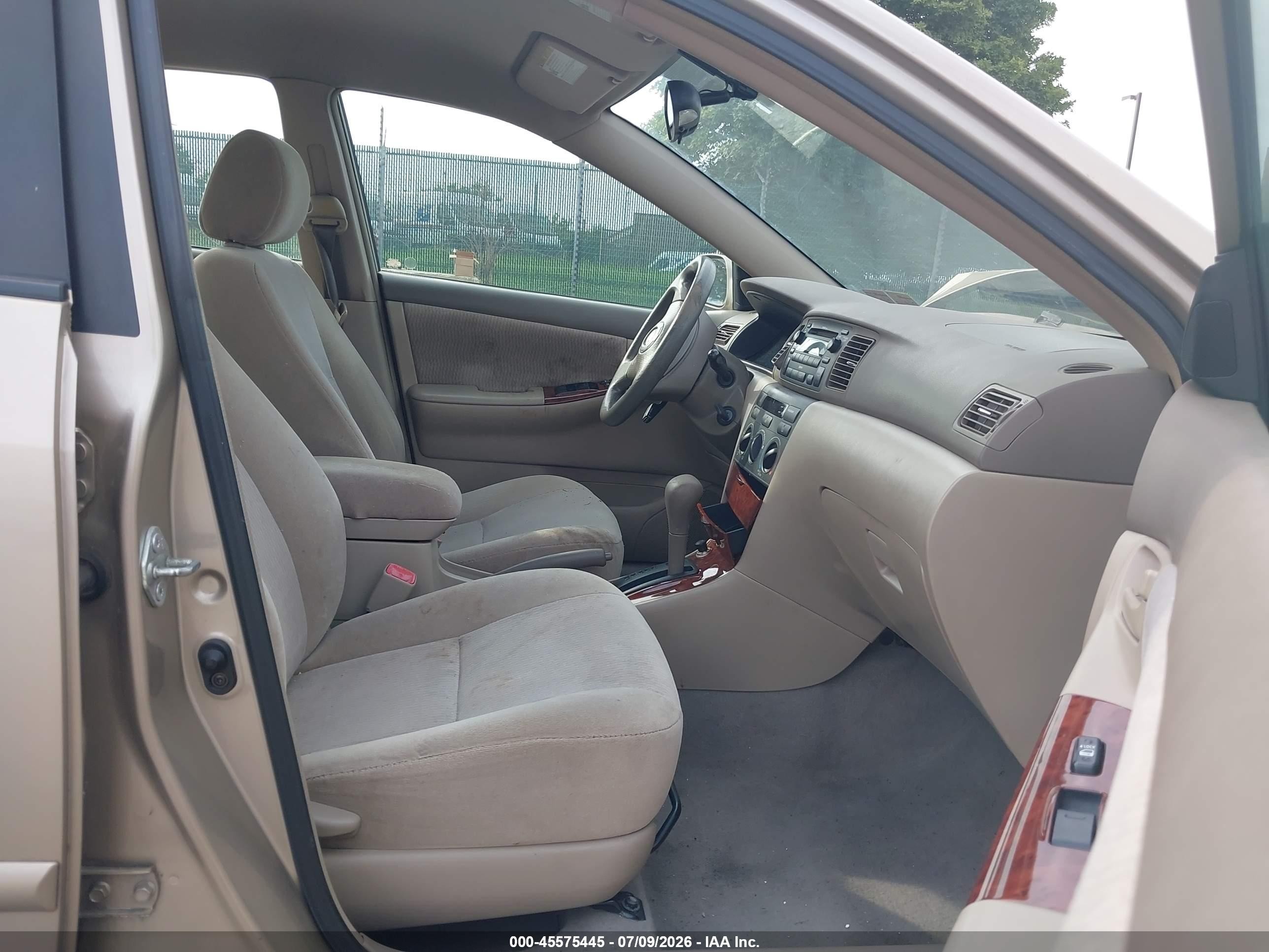 2006 Toyota Corolla Le Tan vin: 2T1BR32E86C698767