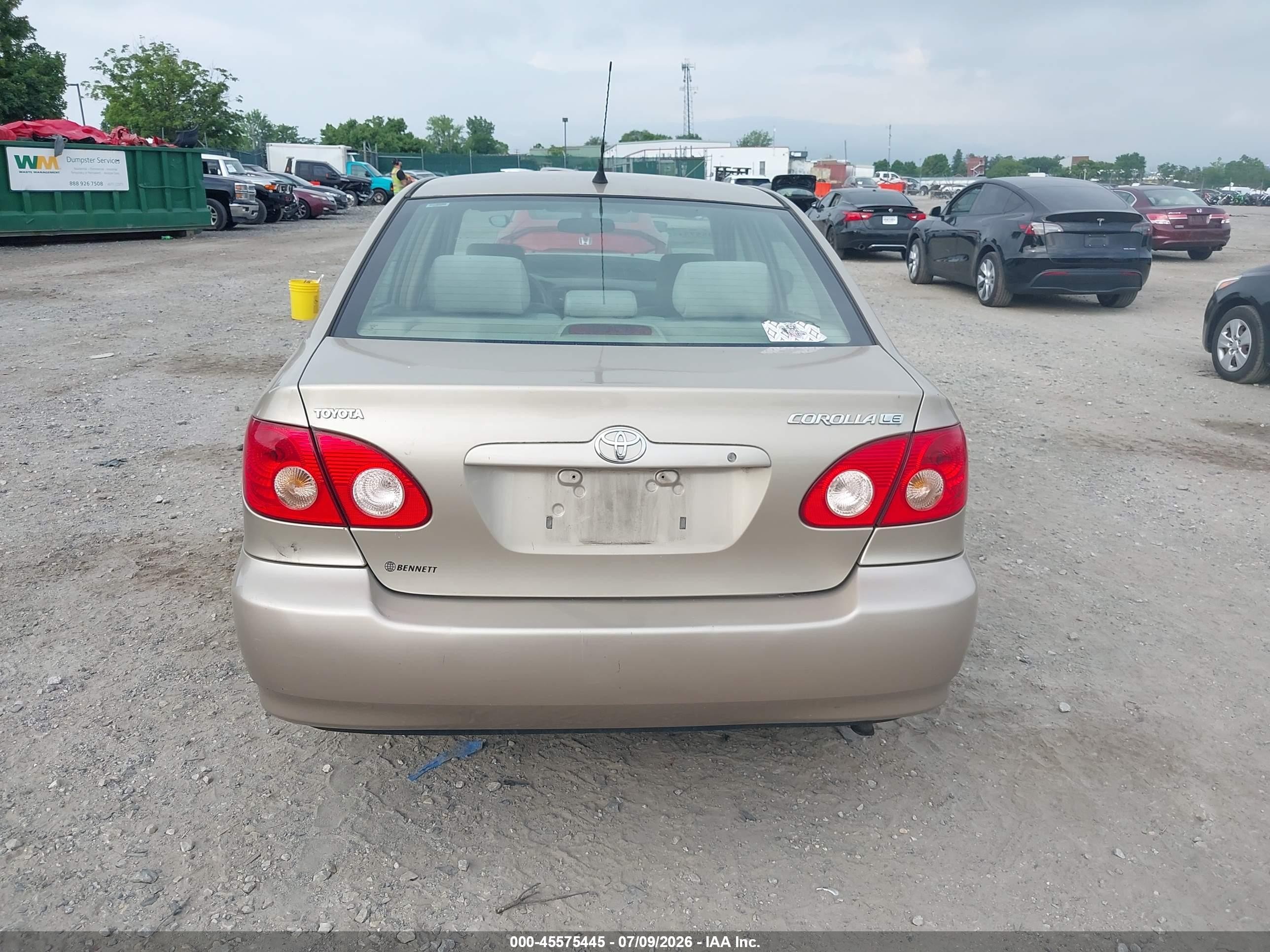 2006 Toyota Corolla Le Tan vin: 2T1BR32E86C698767
