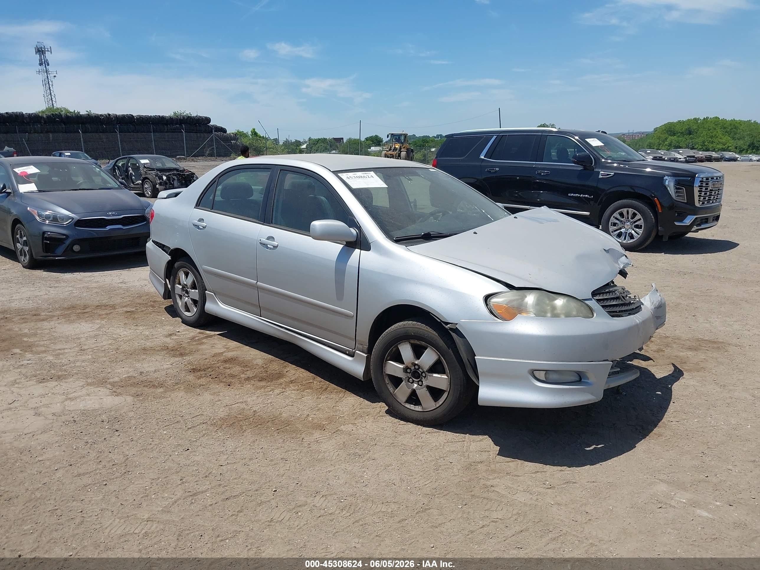 2006 Toyota Corolla Ce/le/s Silver vin: 2T1BR32E86C704597