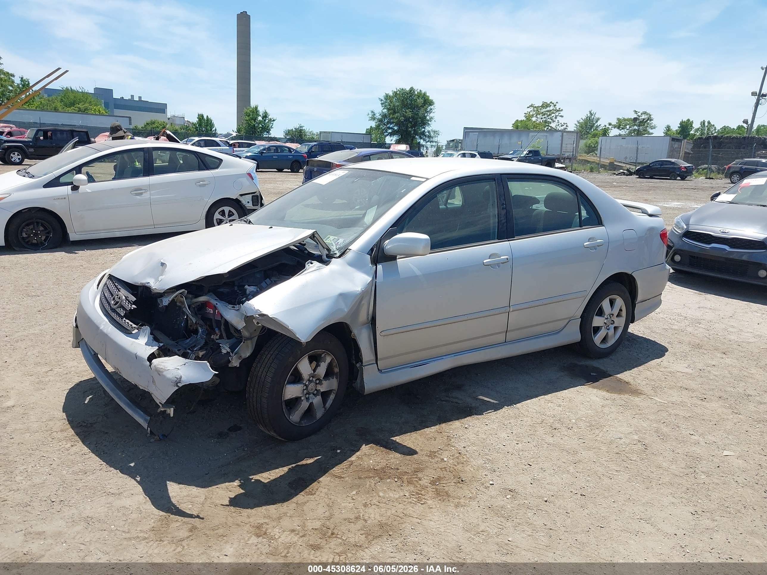 2006 Toyota Corolla Ce/le/s Silver vin: 2T1BR32E86C704597