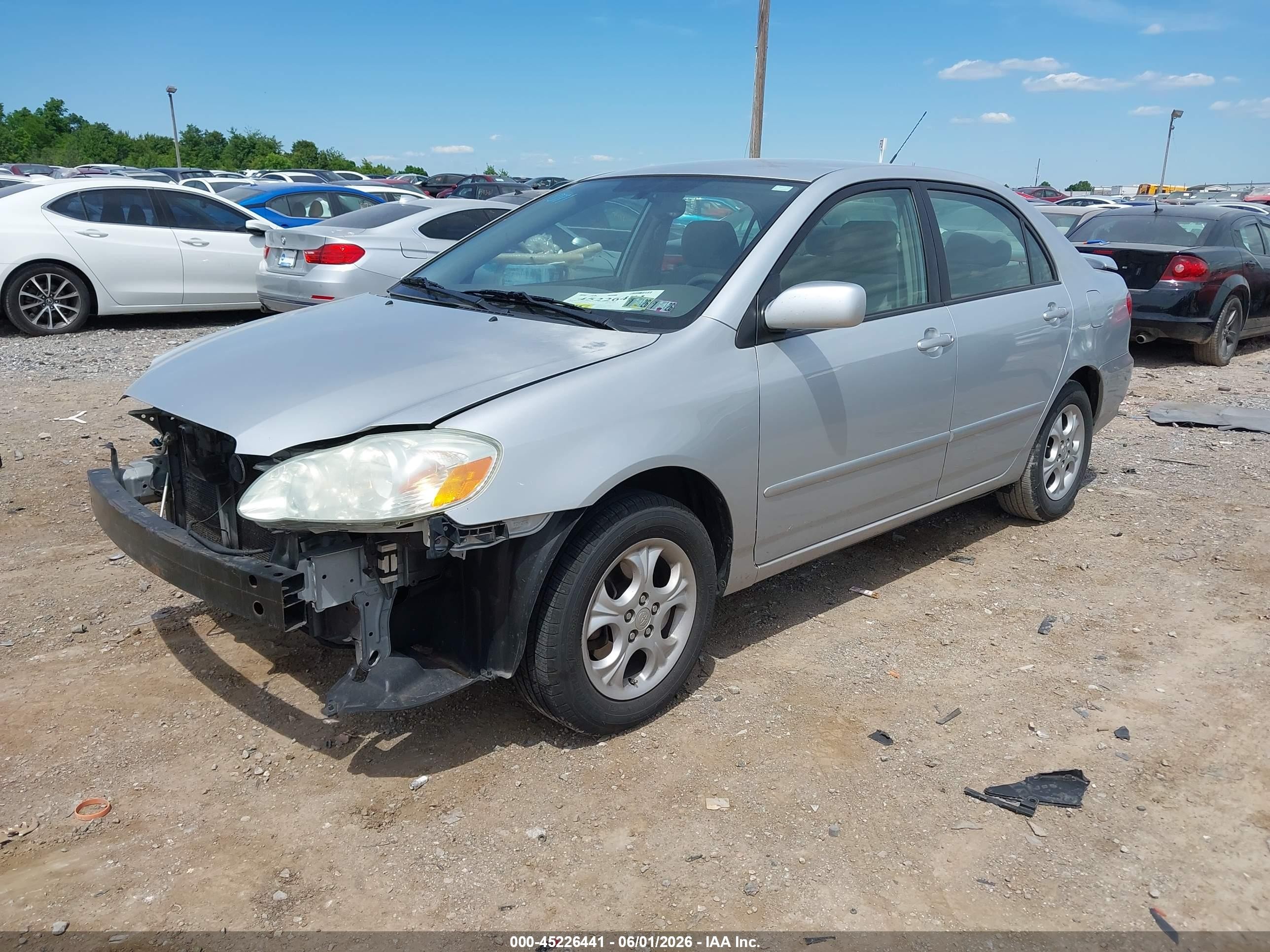 2006 Toyota Corolla Le Серебряный vin: 2T1BR32E86C708097