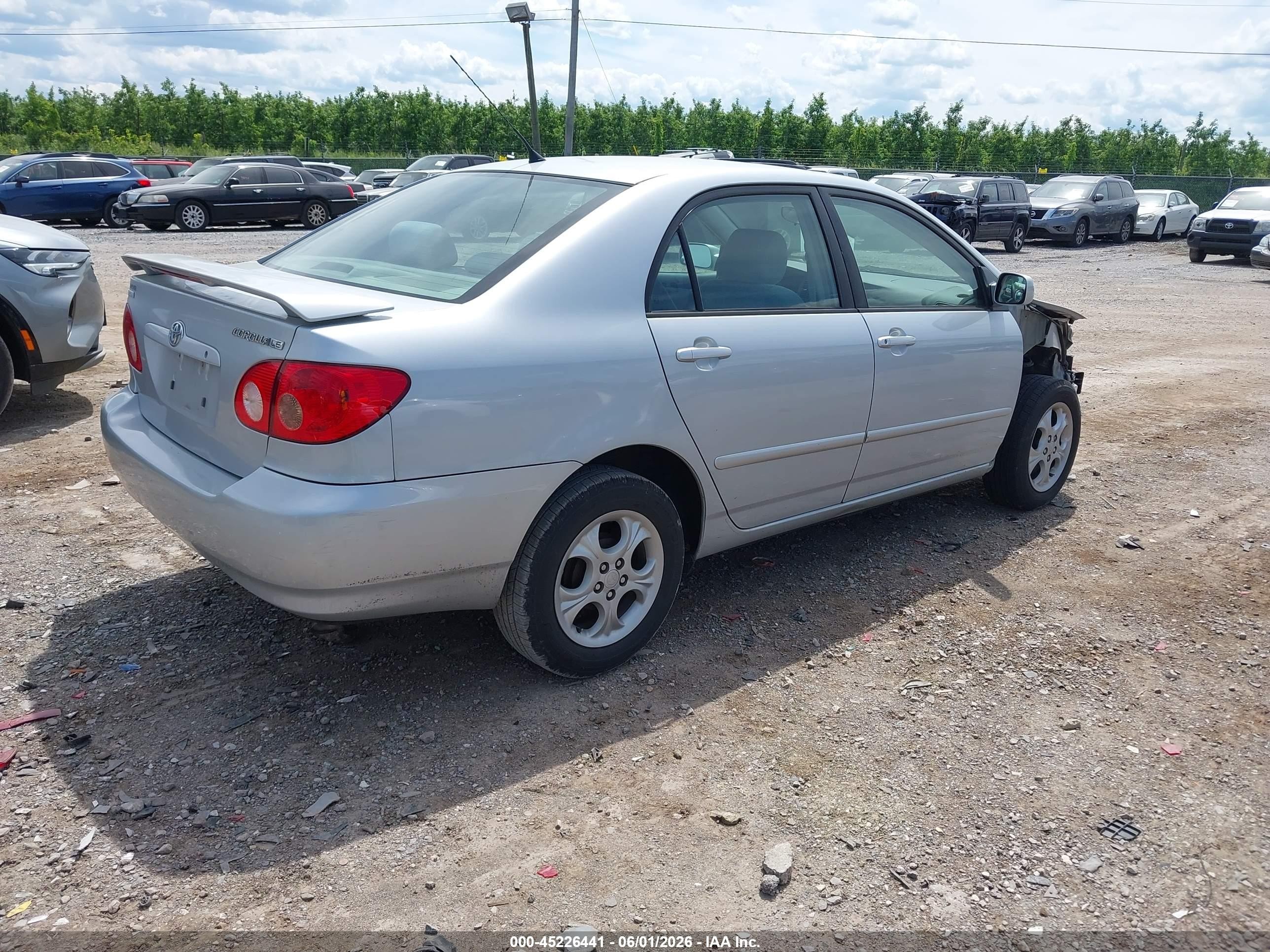 2006 Toyota Corolla Le Серебряный vin: 2T1BR32E86C708097