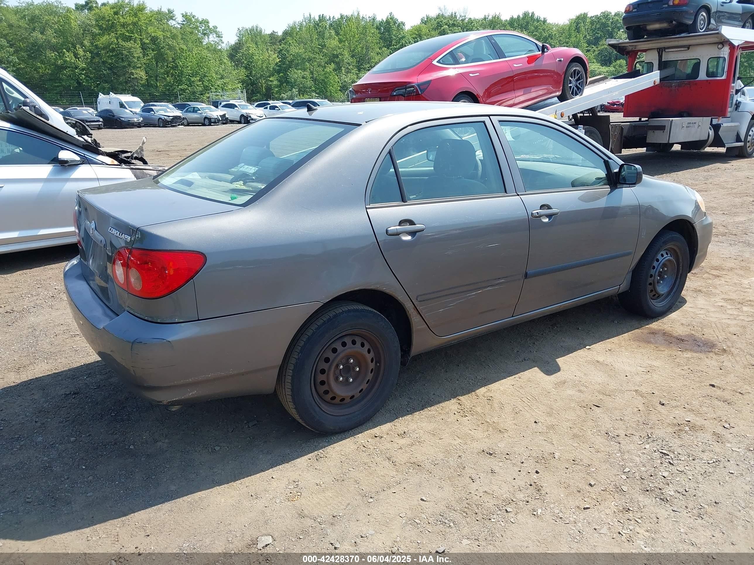 2007 Toyota Corolla Ce Gray vin: 2T1BR32E87C720140