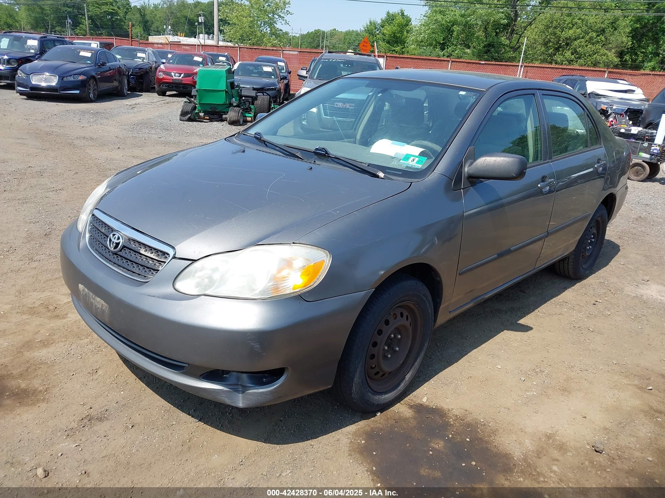 2007 Toyota Corolla Ce Gray vin: 2T1BR32E87C720140