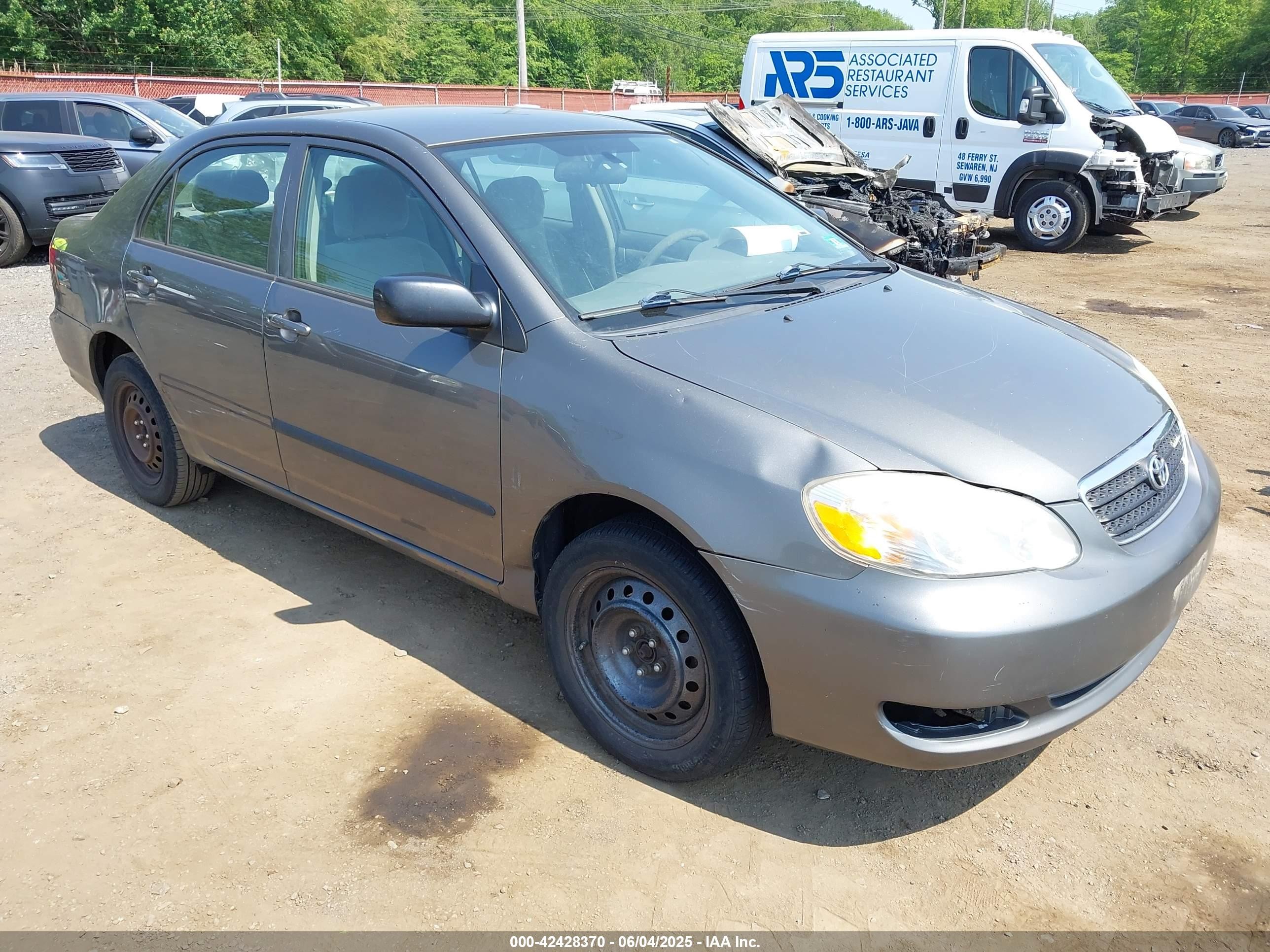 2007 Toyota Corolla Ce Gray vin: 2T1BR32E87C720140
