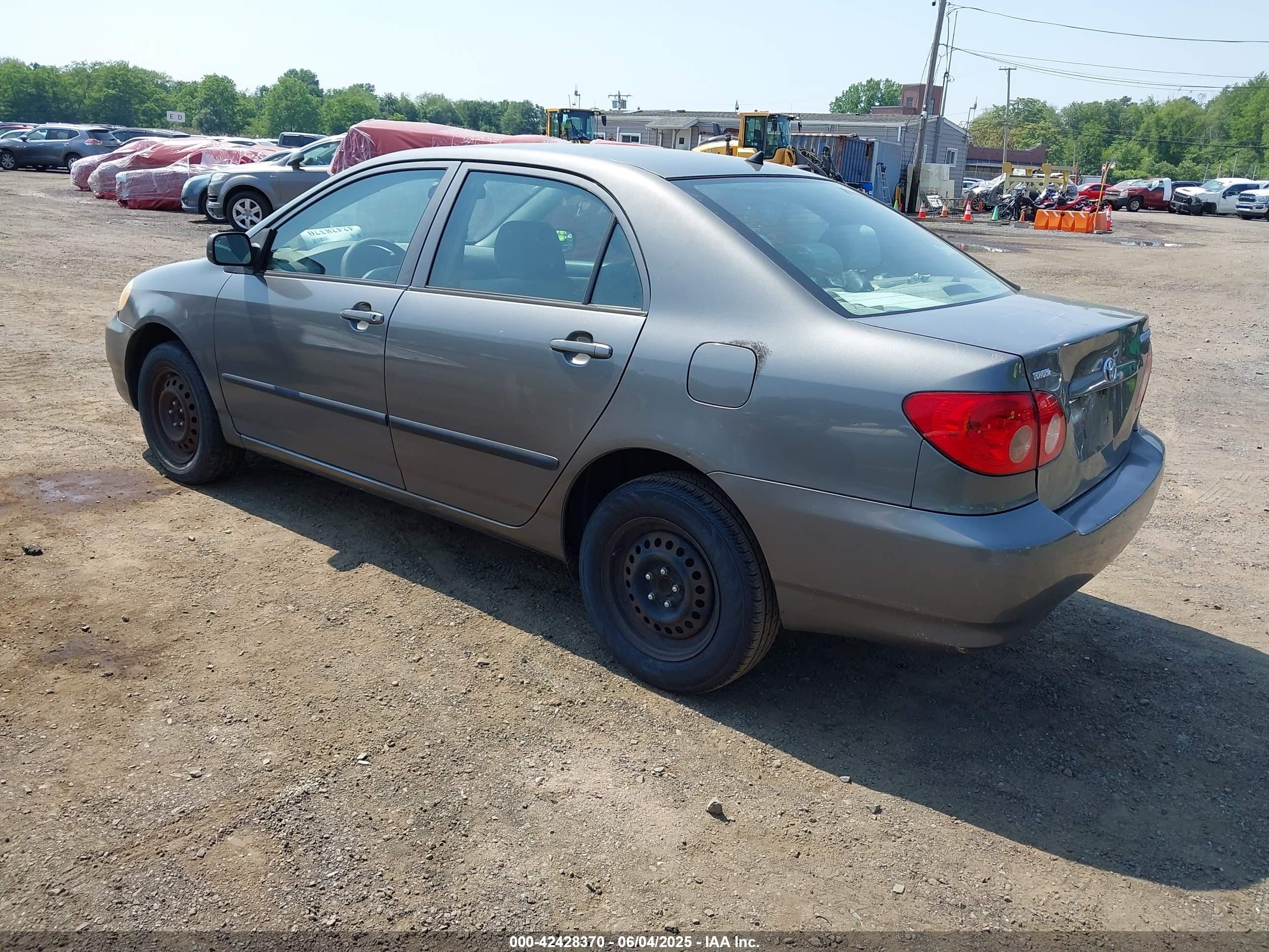 2007 Toyota Corolla Ce Gray vin: 2T1BR32E87C720140