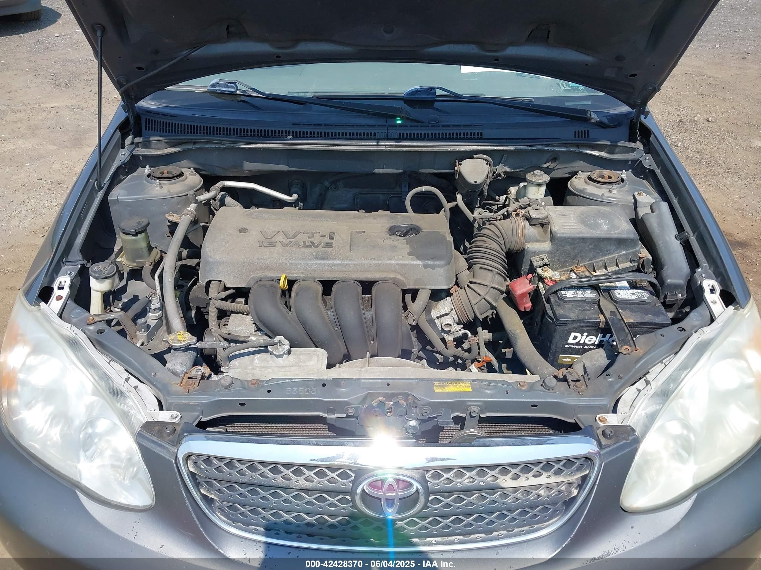 2007 Toyota Corolla Ce Gray vin: 2T1BR32E87C720140