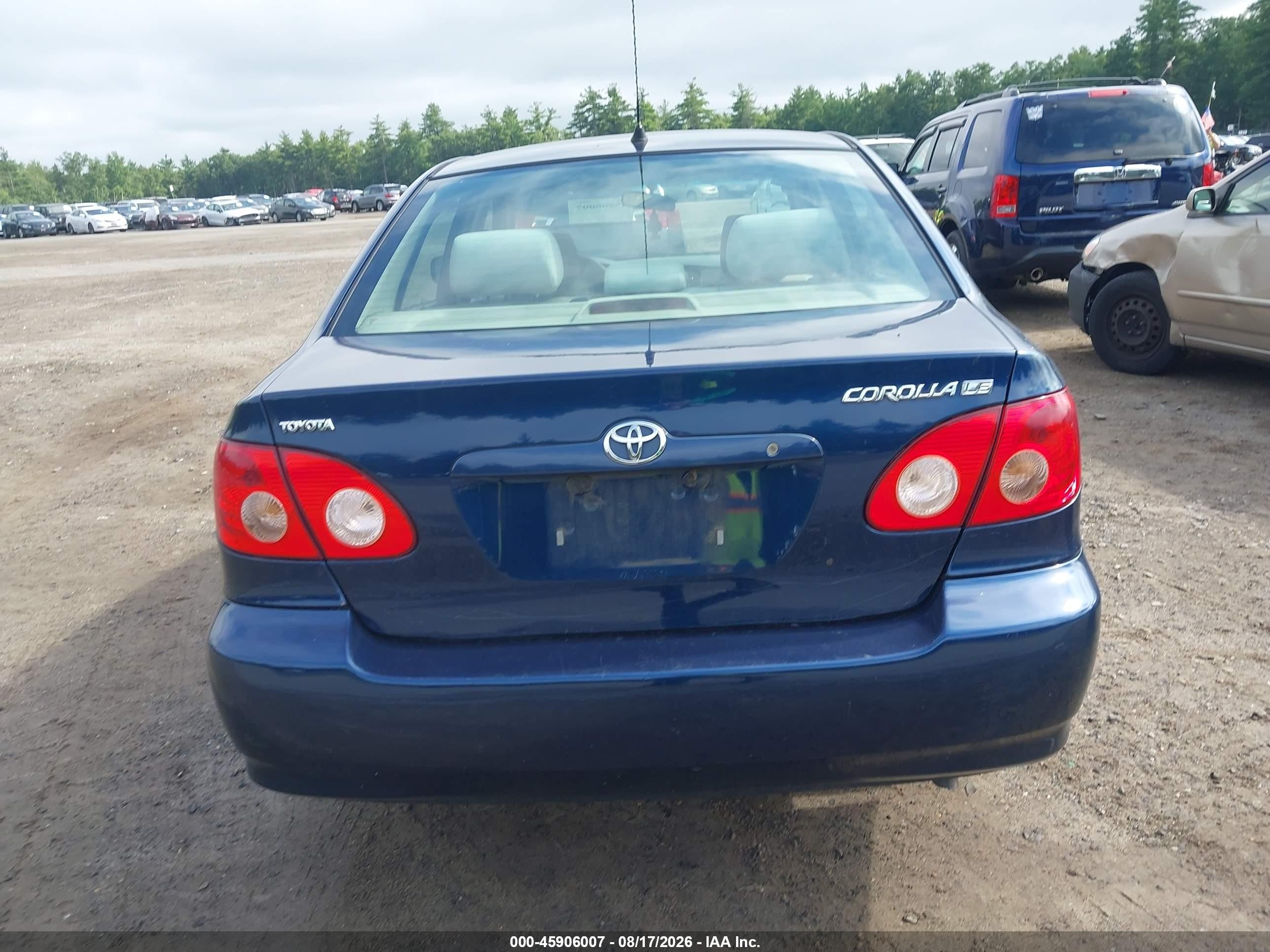 2007 Toyota Corolla Le Blue vin: 2T1BR32E87C740906