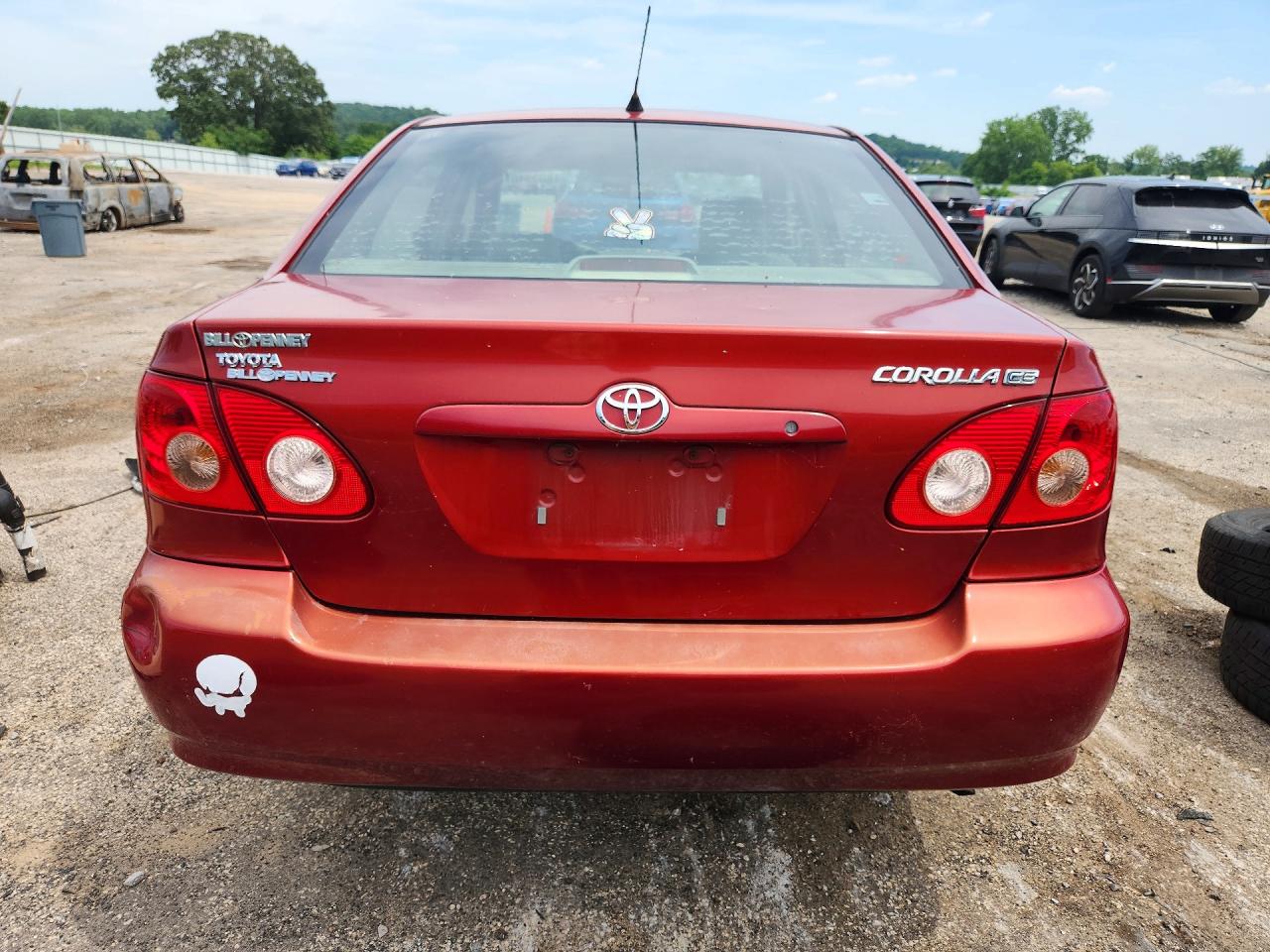 2007 Toyota Corolla Ce Темно-бордовый vin: 2T1BR32E87C760735