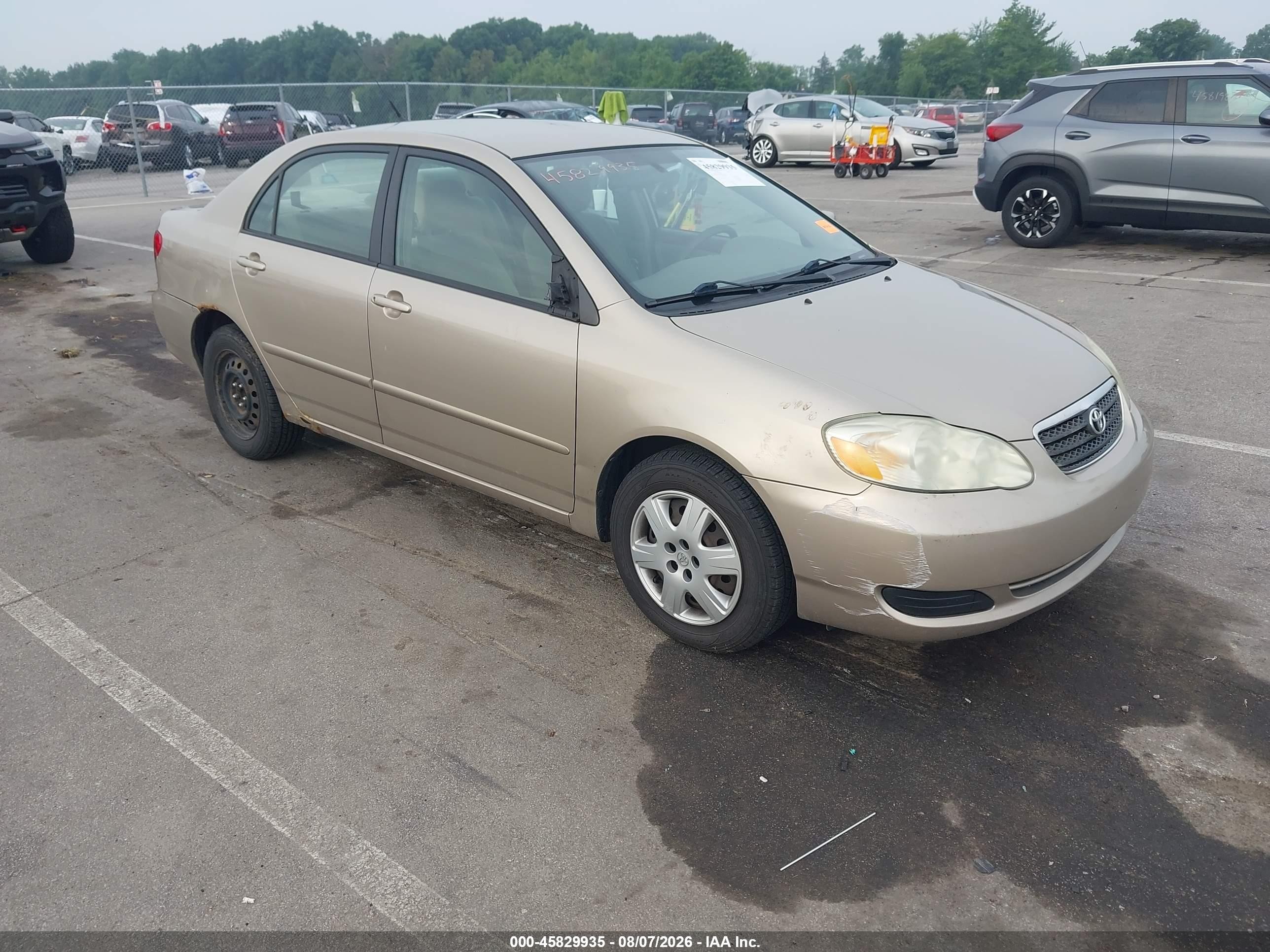2007 Toyota Corolla Le Gold vin: 2T1BR32E87C790883
