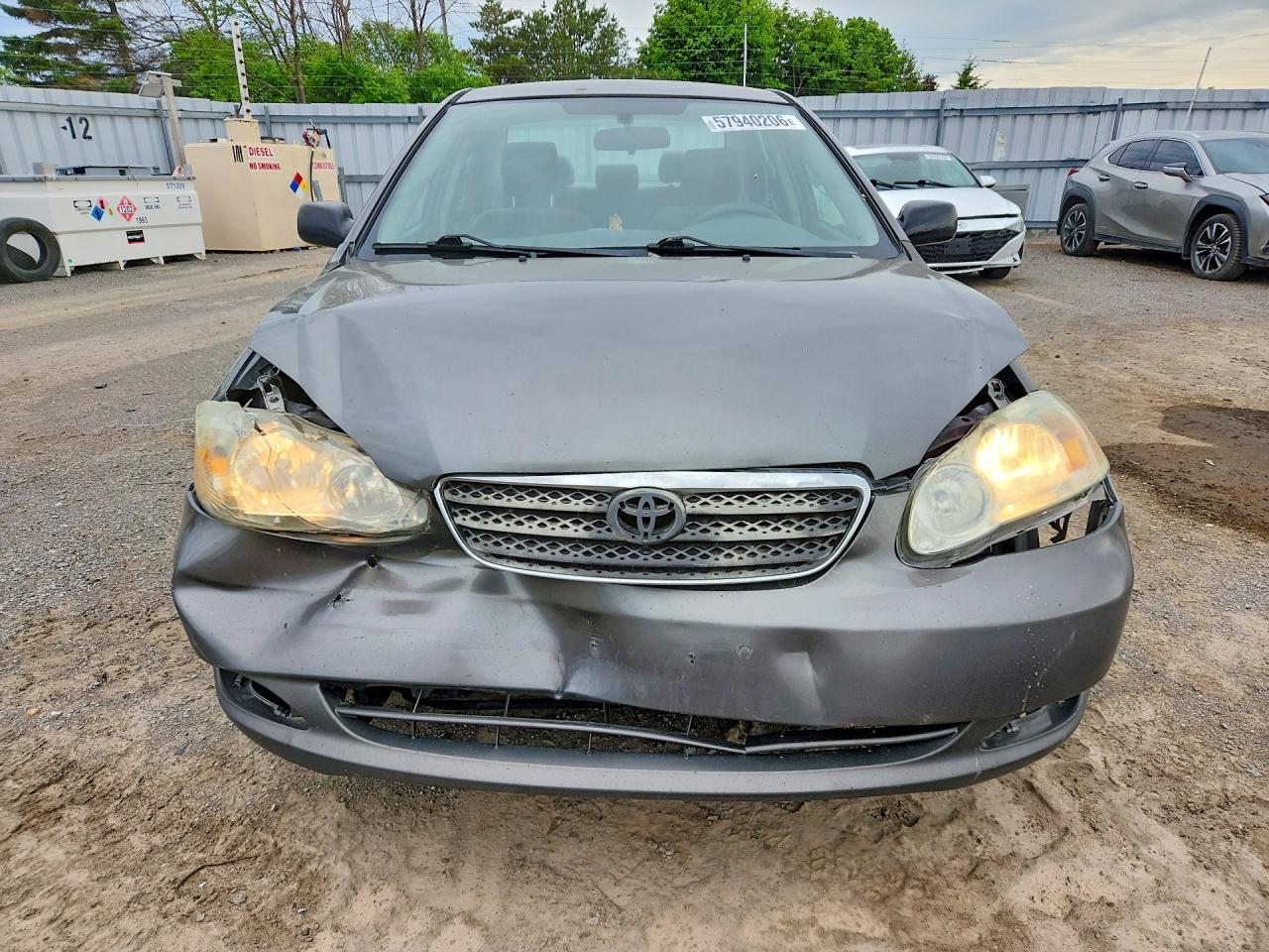 2007 Toyota Corolla Ce Gray vin: 2T1BR32E87C798790
