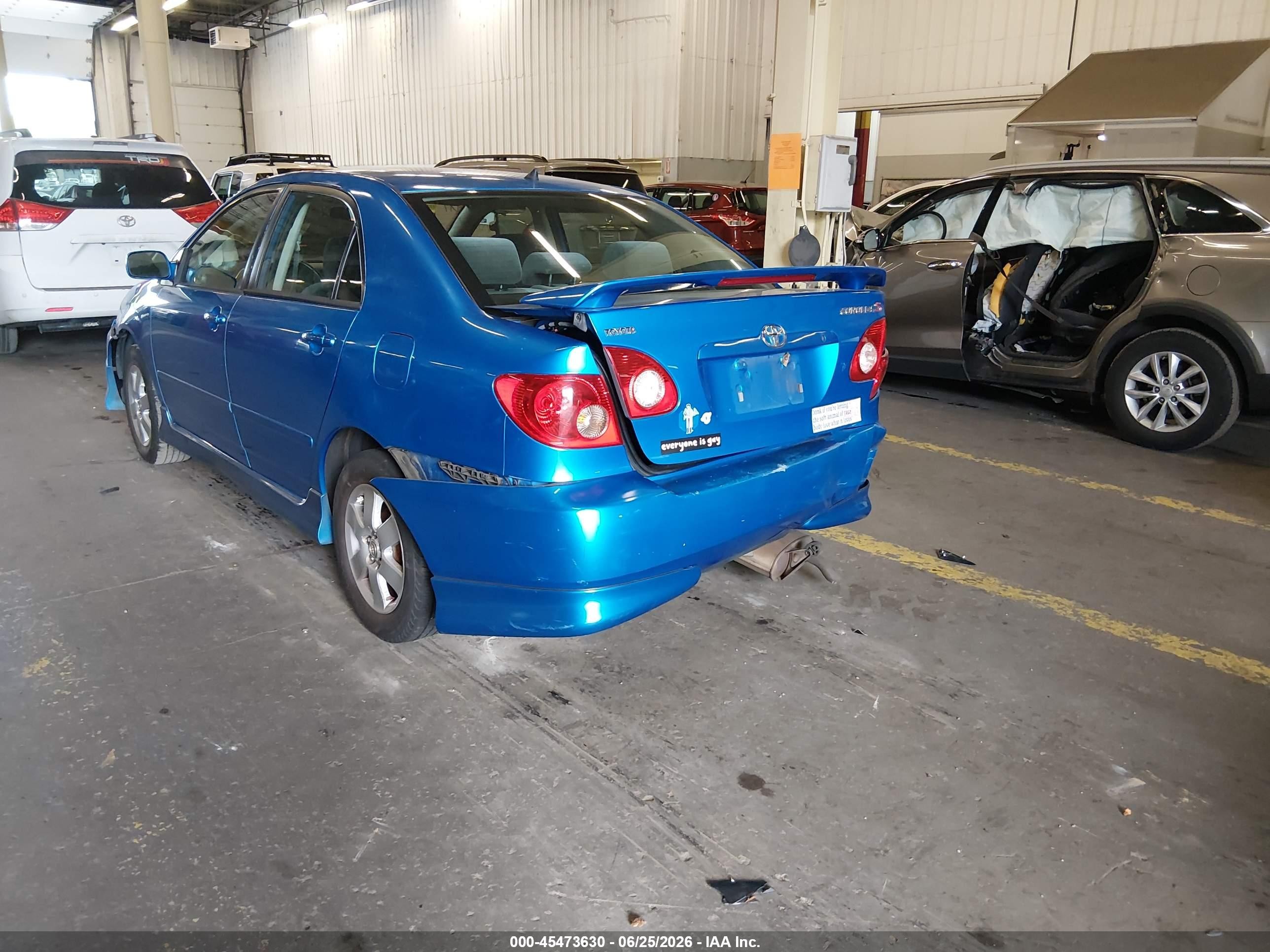 2007 Toyota Corolla S Blue vin: 2T1BR32E87C802918