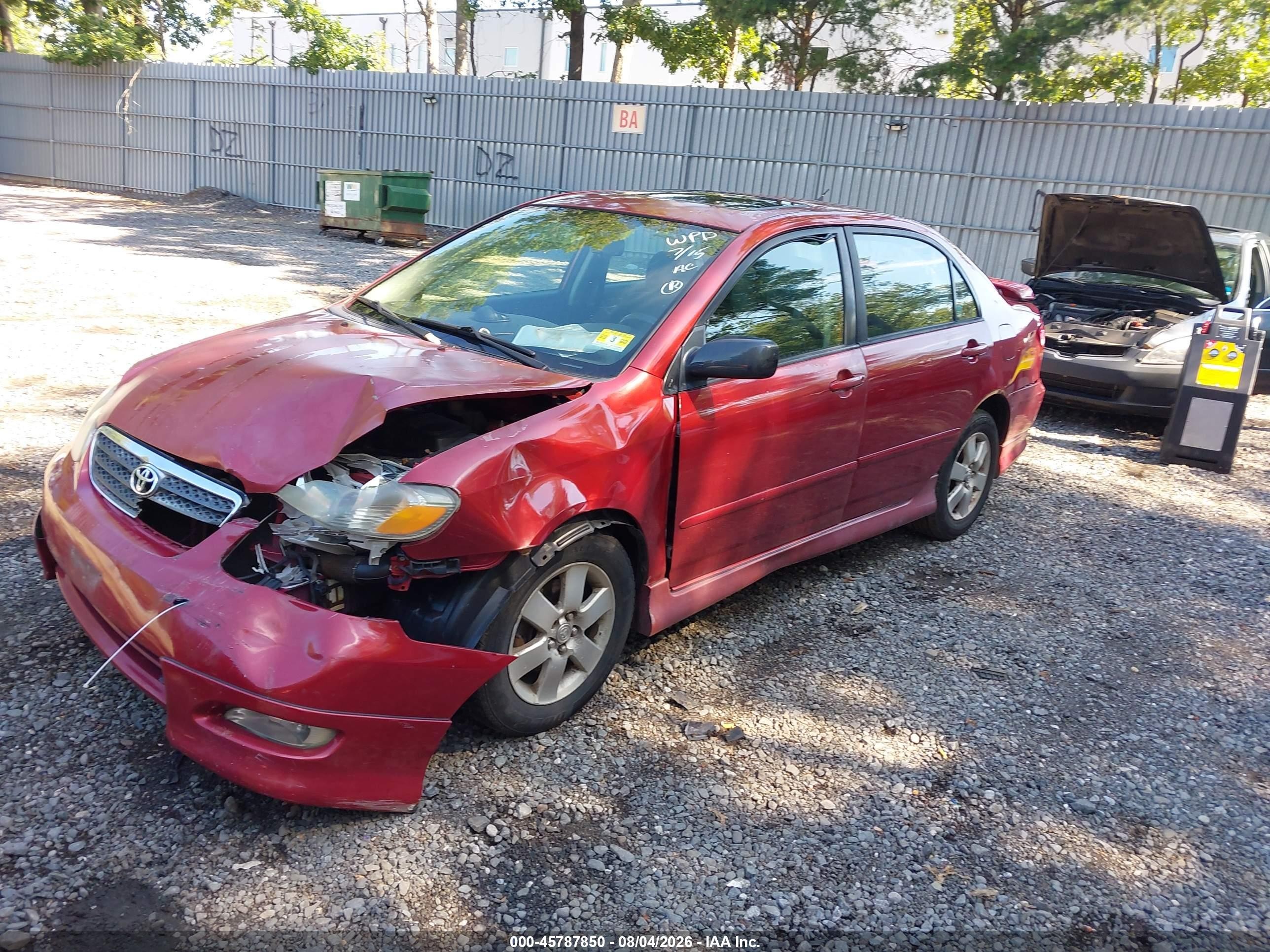 2007 Toyota Corolla S Red vin: 2T1BR32E87C813627