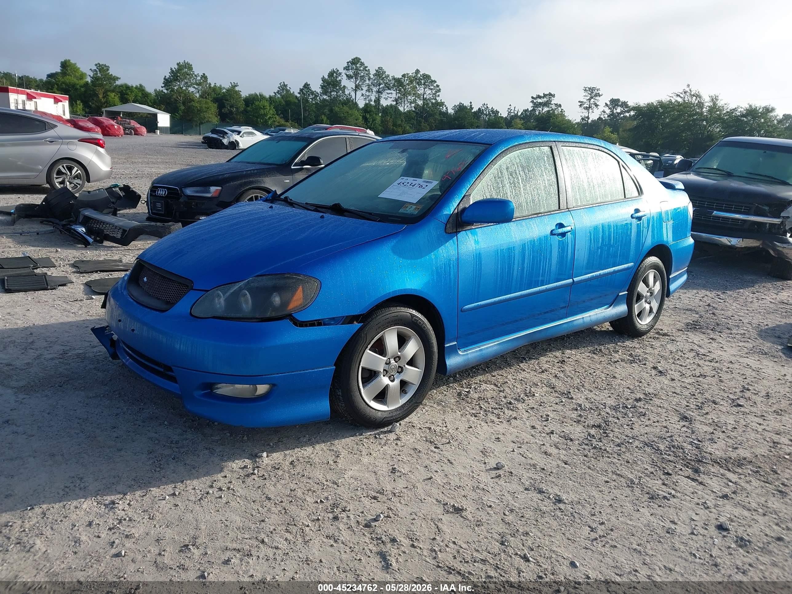 2008 Toyota Corolla S Blue vin: 2T1BR32E88C863140