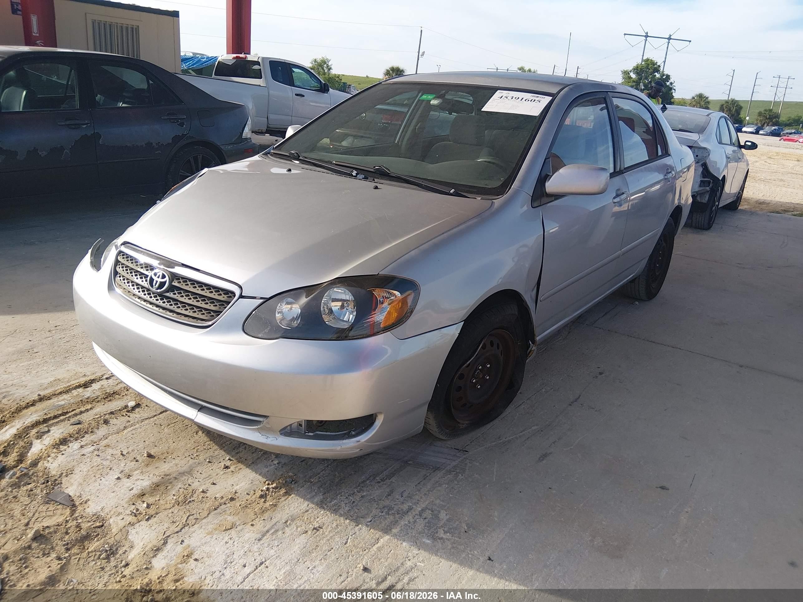 2008 Toyota Corolla Le Gray vin: 2T1BR32E88C906682