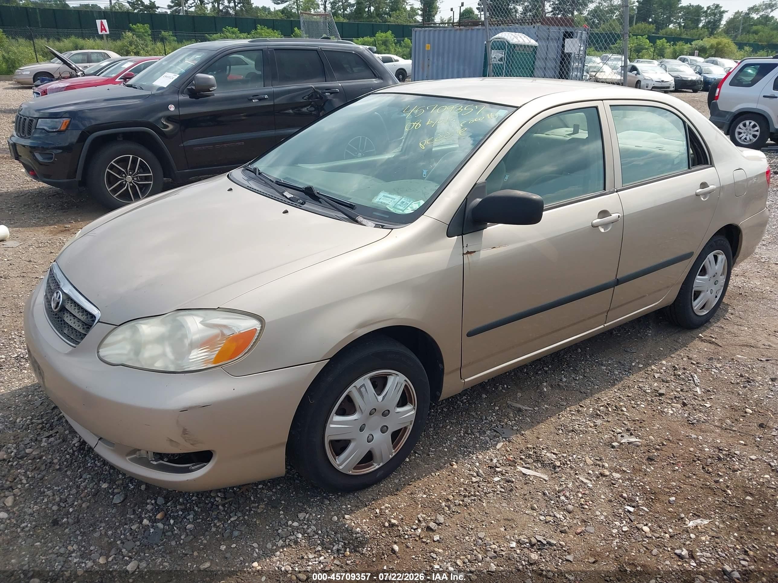 2008 Toyota Corolla Ce Gold vin: 2T1BR32E88C934045