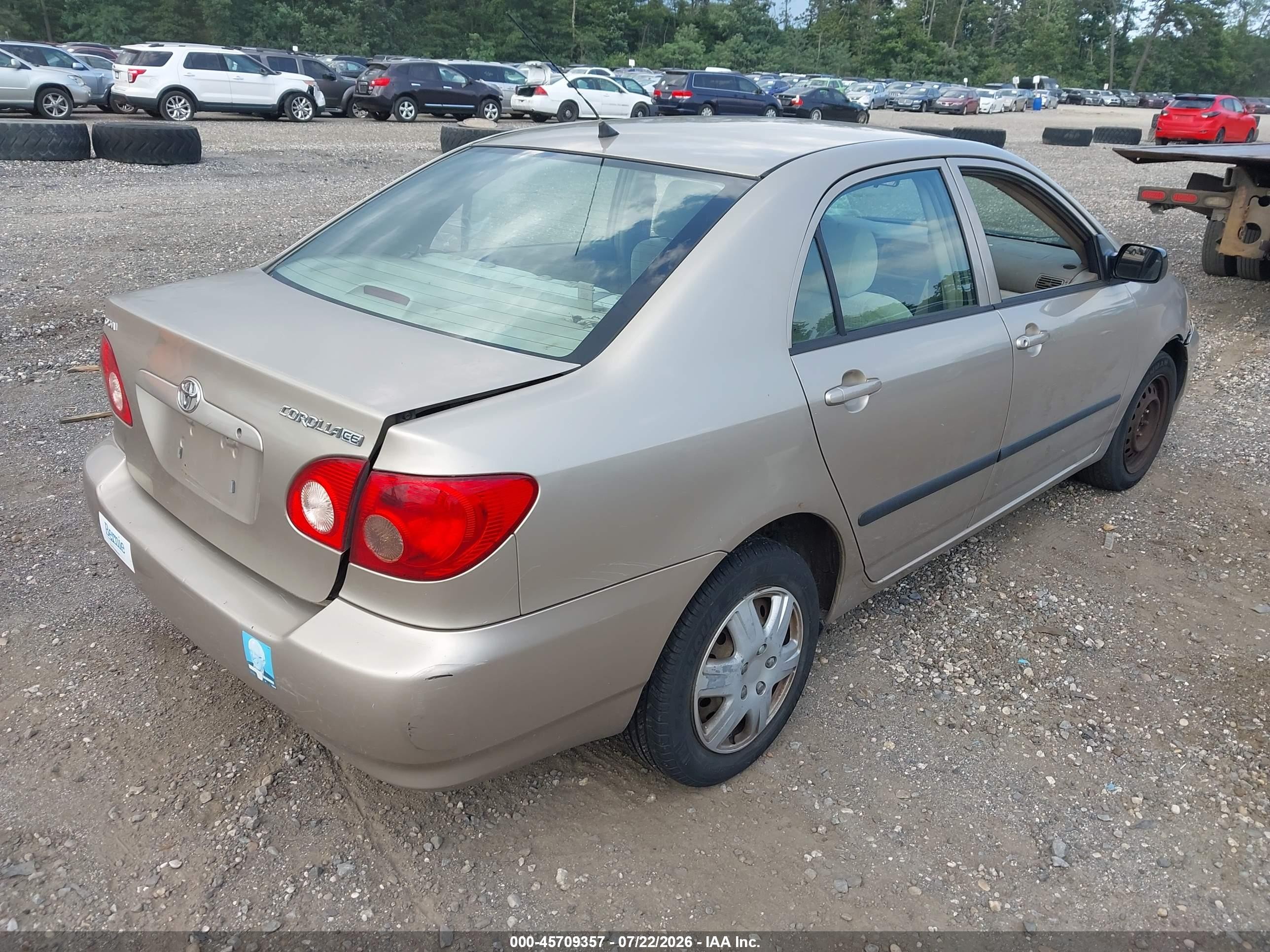 2008 Toyota Corolla Ce Gold vin: 2T1BR32E88C934045