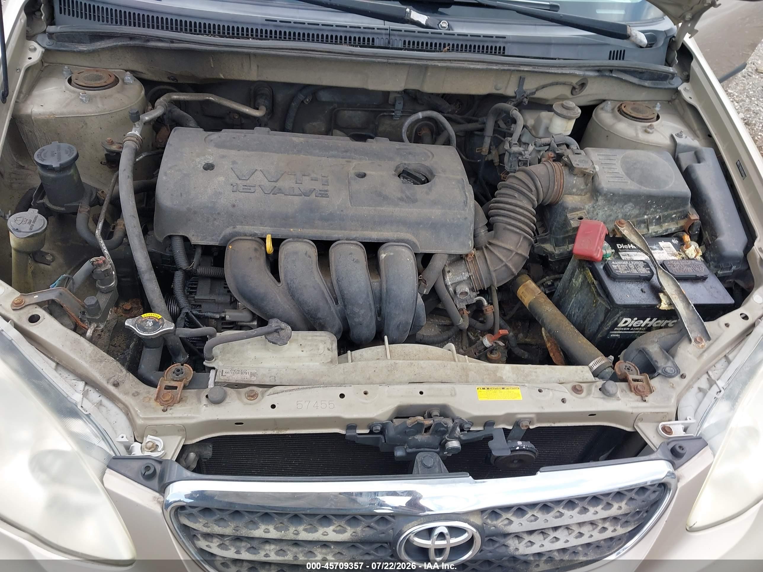 2008 Toyota Corolla Ce Gold vin: 2T1BR32E88C934045