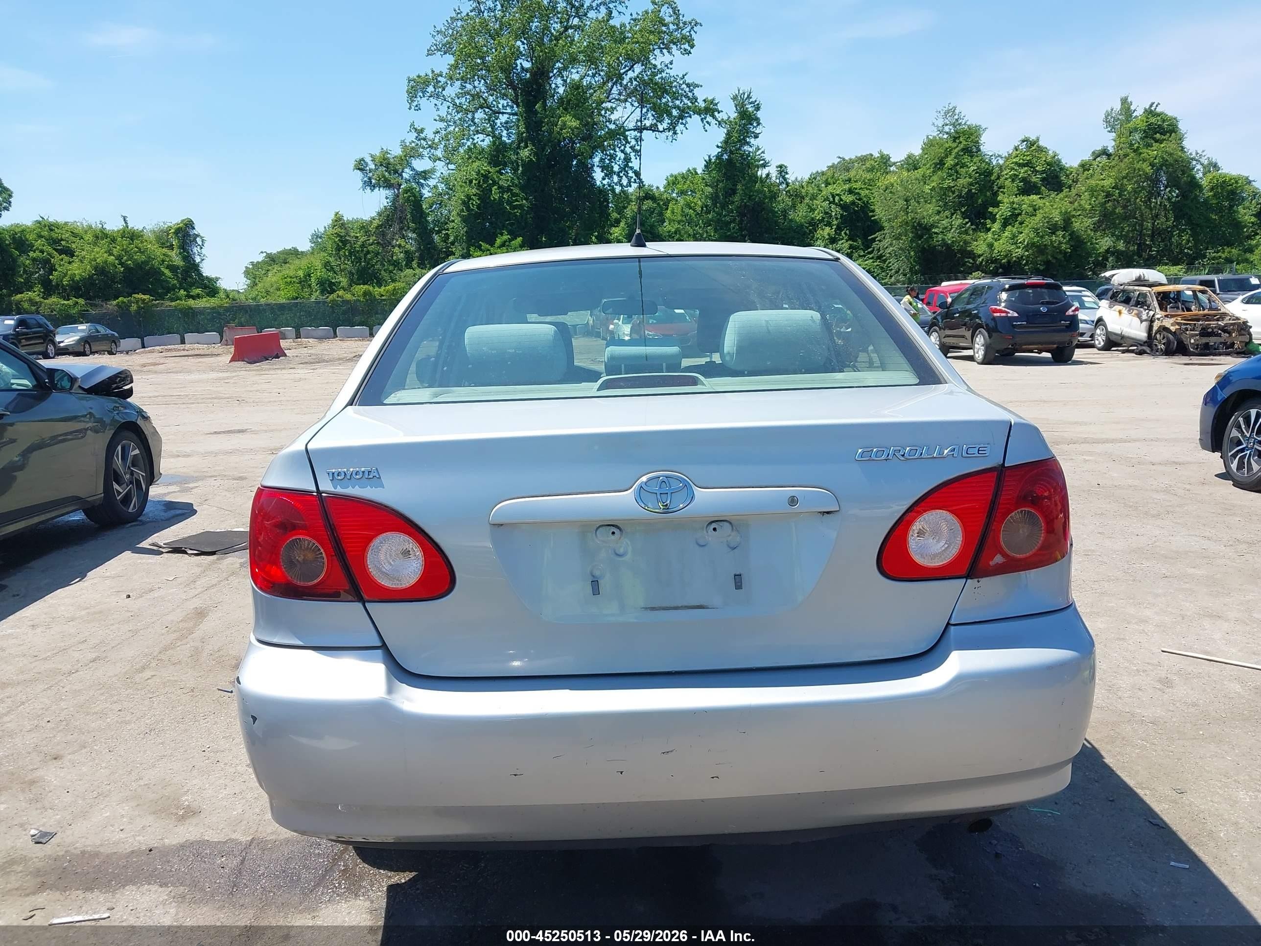 2008 Toyota Corolla Ce Silver vin: 2T1BR32E88C939200
