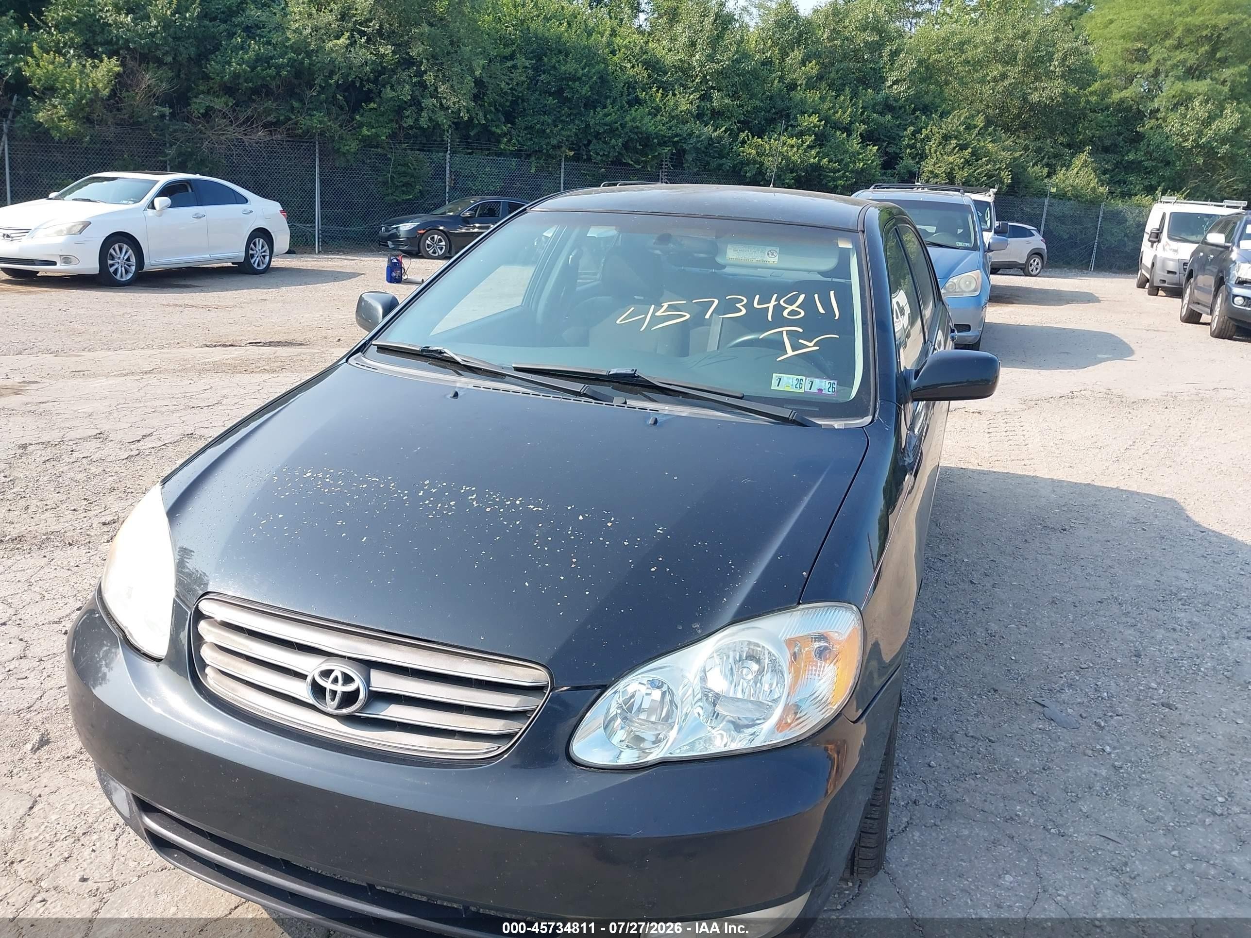 2003 Toyota Corolla S Black vin: 2T1BR32E93C081485