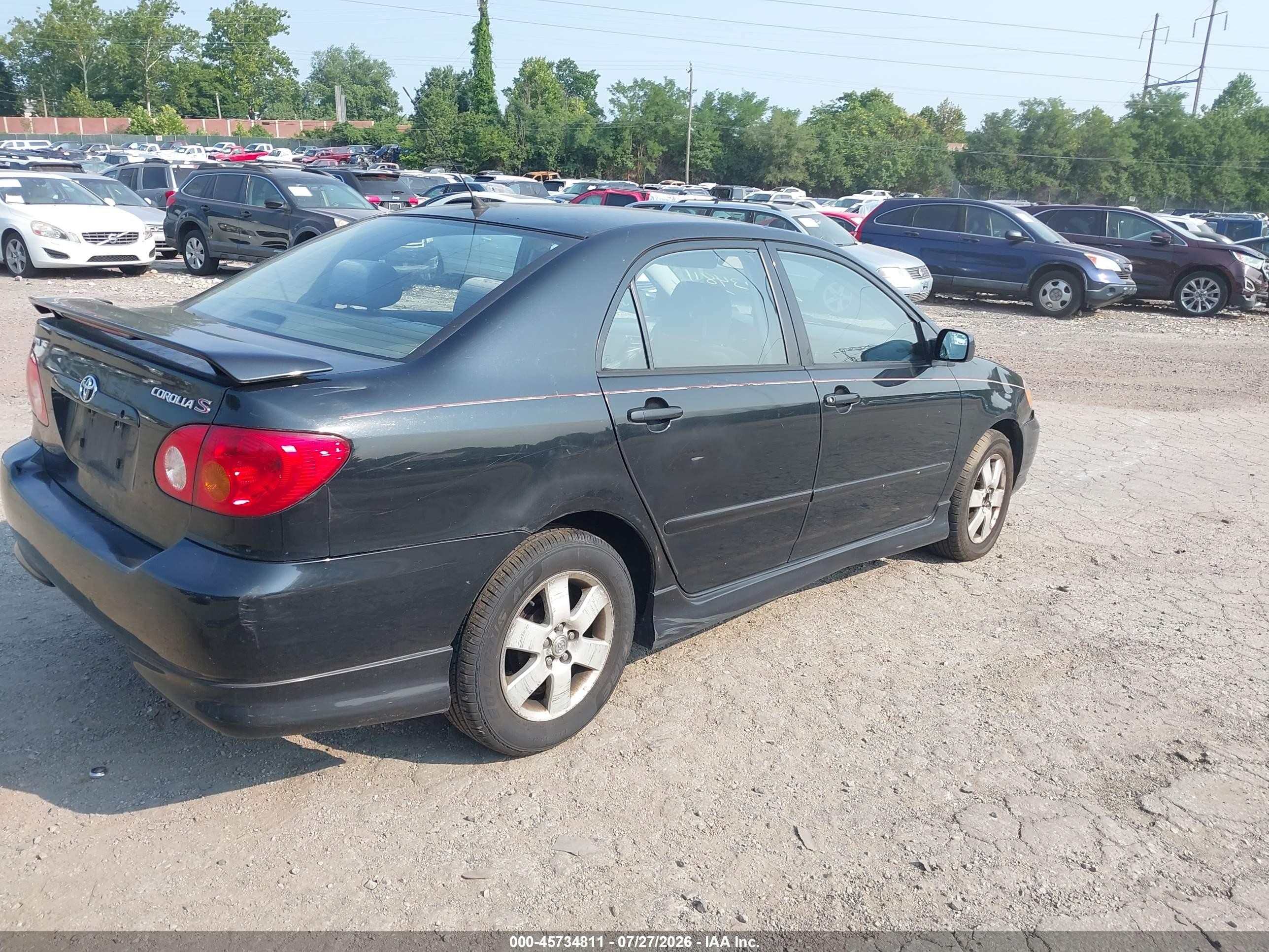 2003 Toyota Corolla S Black vin: 2T1BR32E93C081485