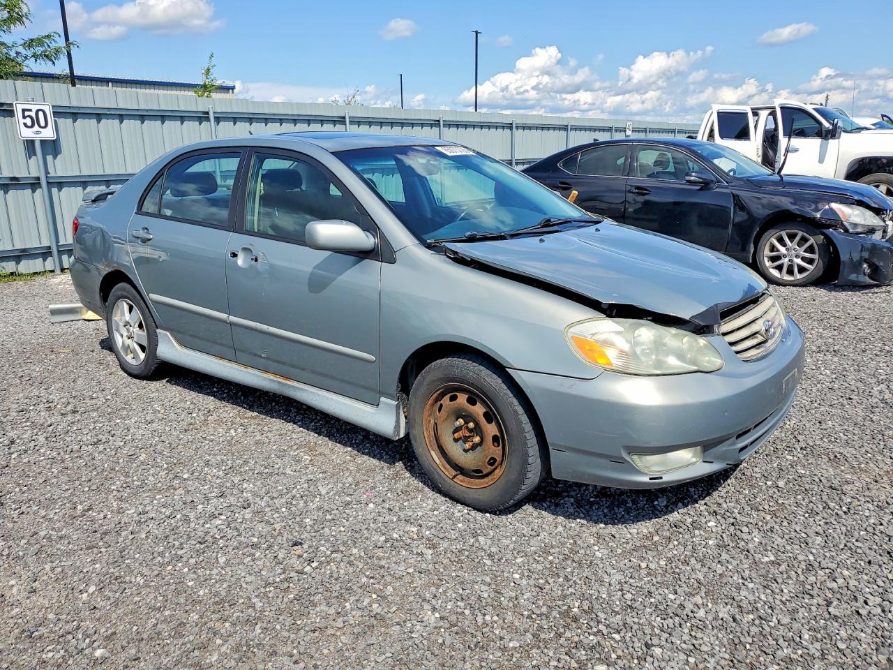 2003 Toyota Corolla Ce Gray vin: 2T1BR32E93C737636