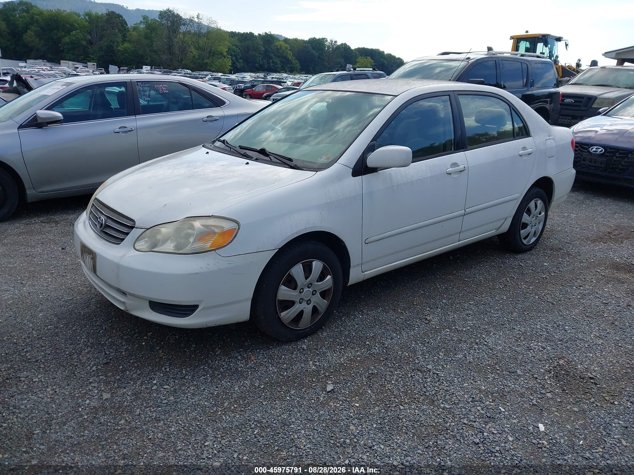 2004 Toyota Corolla Le Белый vin: 2T1BR32E94C182124