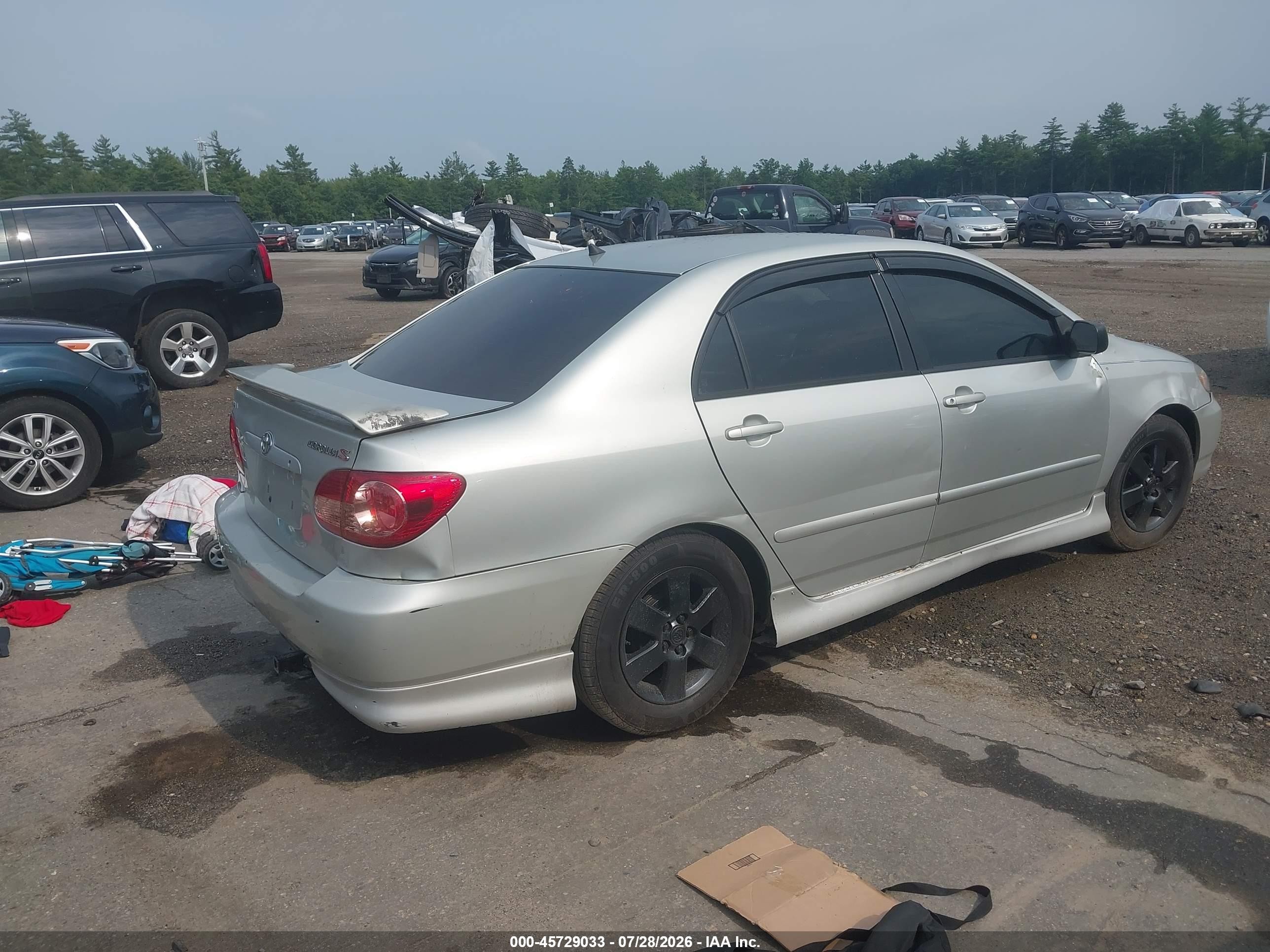 2004 Toyota Corolla S Silver vin: 2T1BR32E94C288587