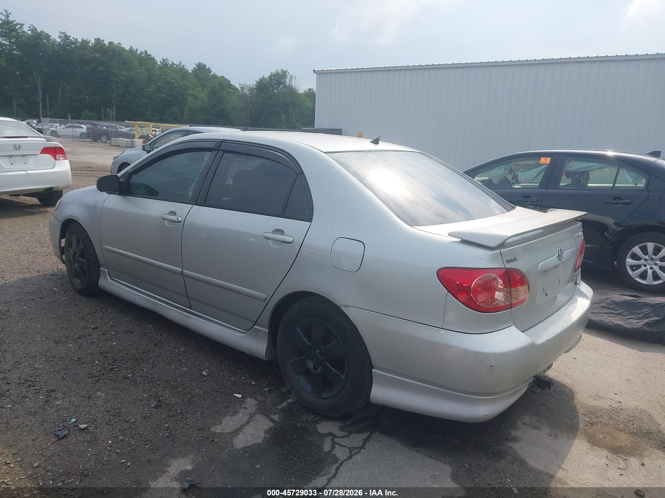 2004 Toyota Corolla S Silver vin: 2T1BR32E94C288587