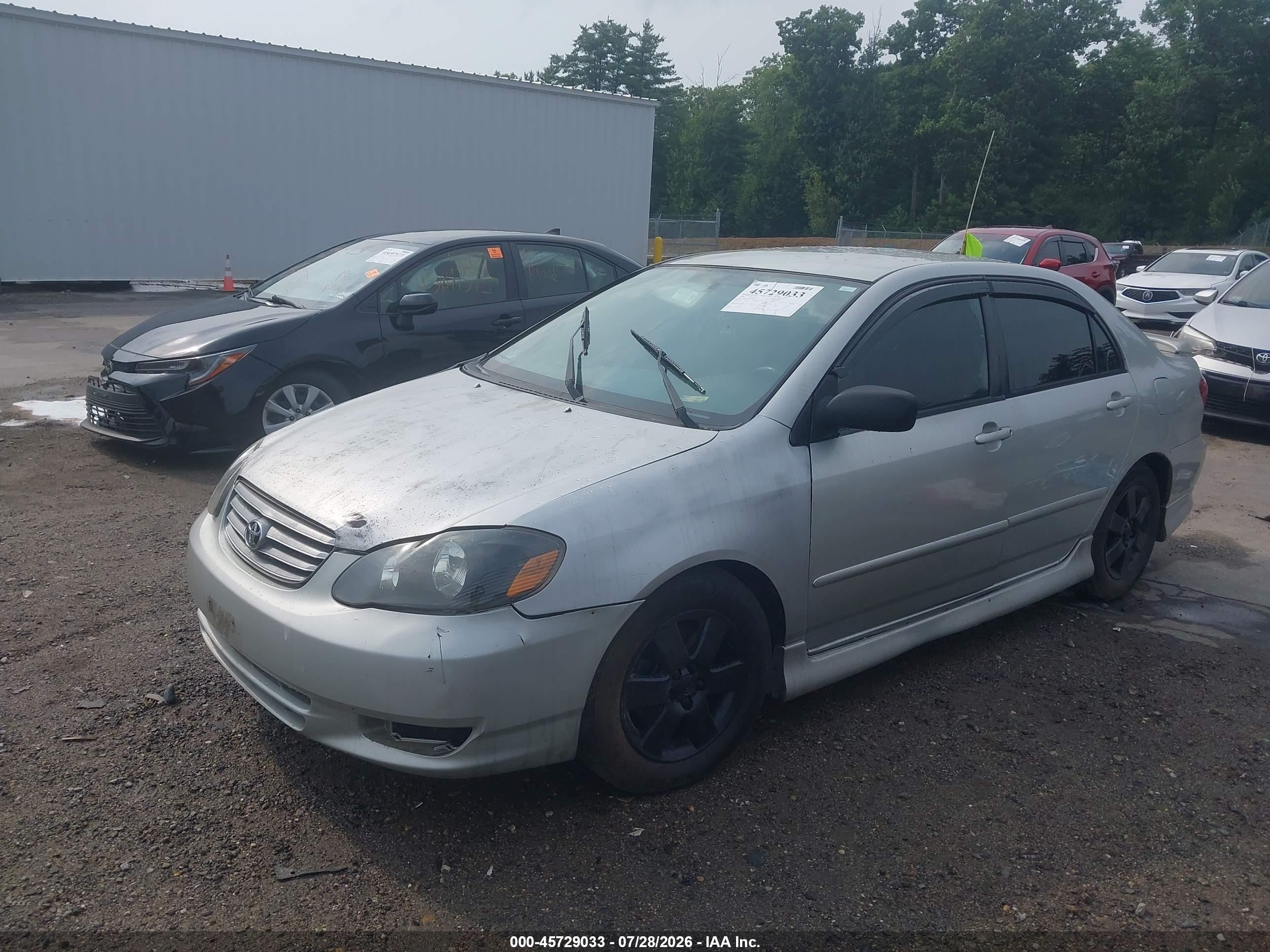 2004 Toyota Corolla S Silver vin: 2T1BR32E94C288587