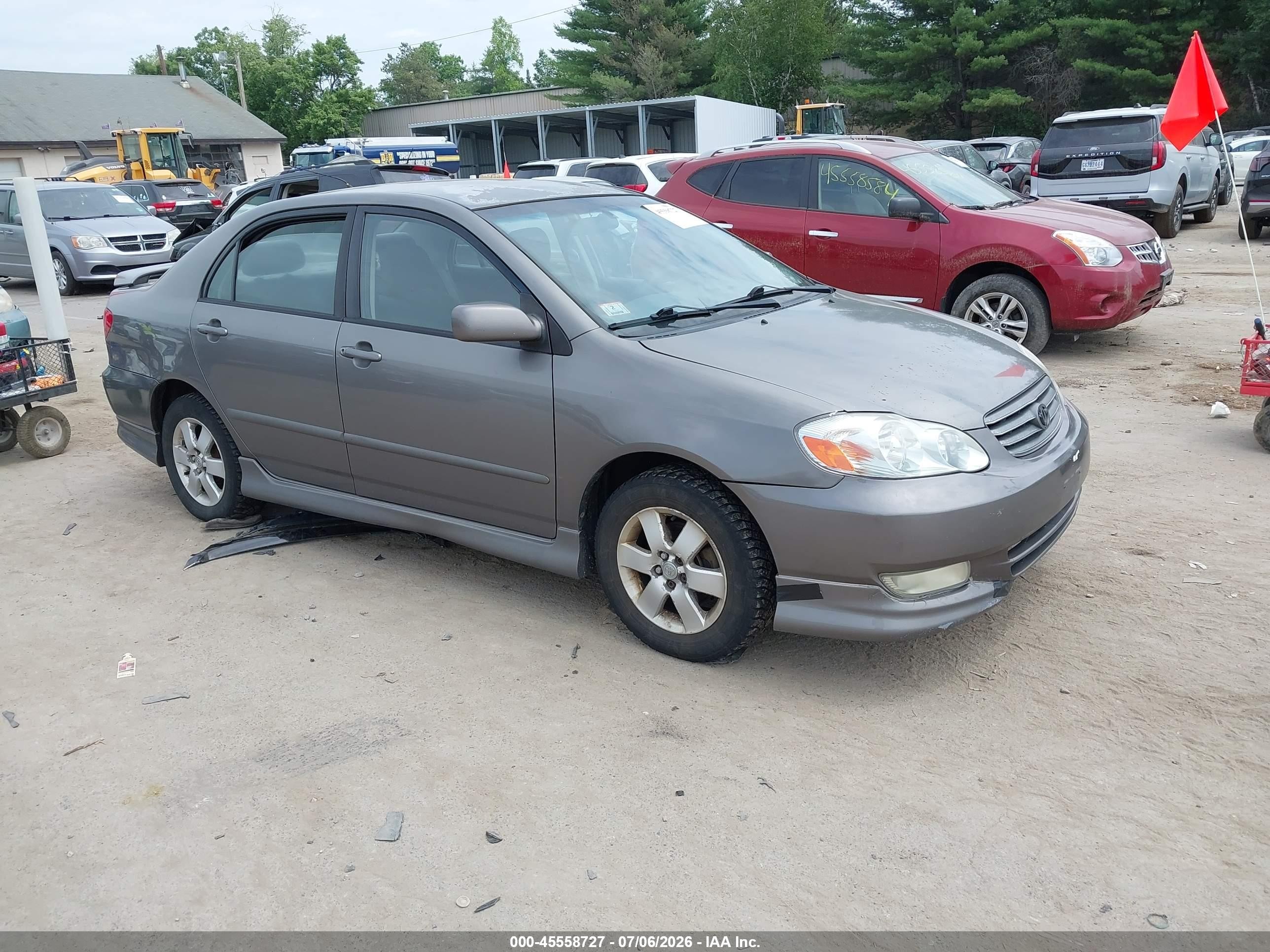2004 Toyota Corolla S Серый vin: 2T1BR32E94C308093
